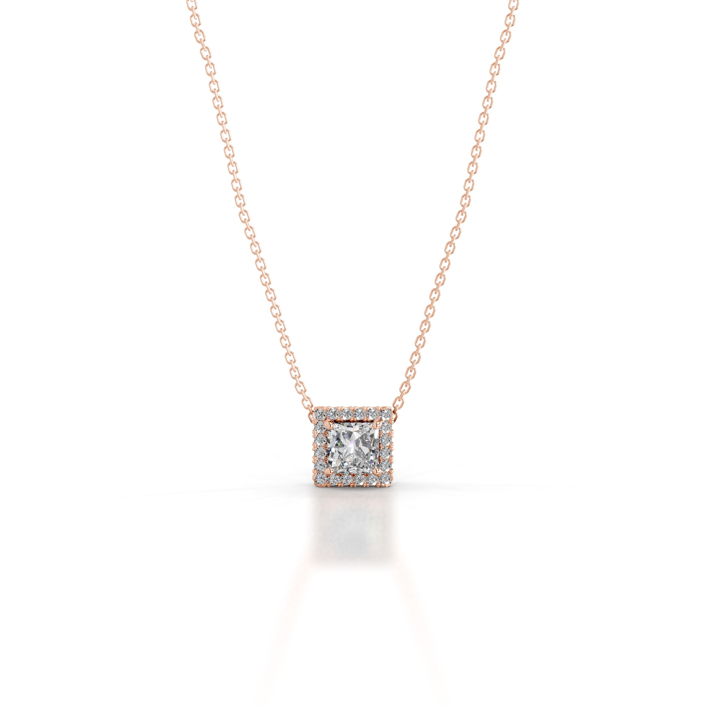 Manon Diamond Halo Pendant - 14K Rose Gold、mySite、hinf8tx79
