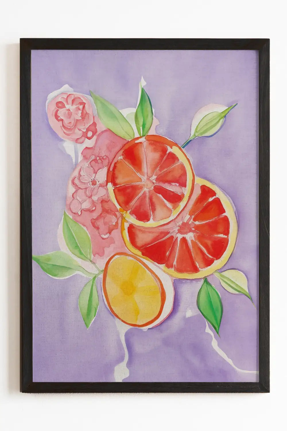 Vibrant Blood Orange Watercolor Art Print、mySite、gigharbornorthrealestate