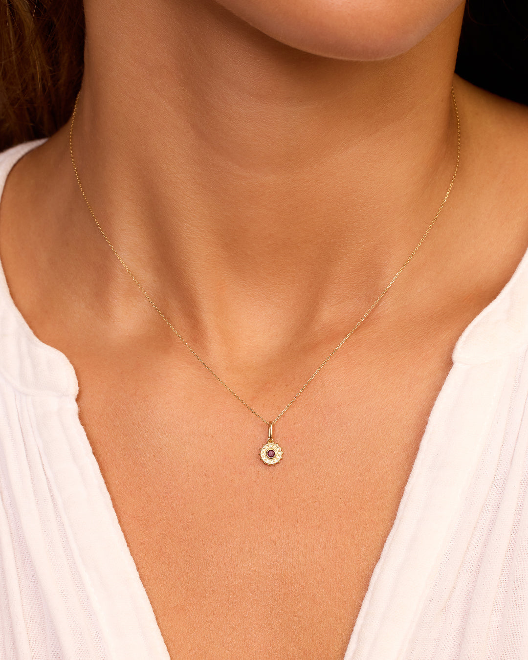 Sun Birthstone Charm Necklace、mySite、hinf8tx79