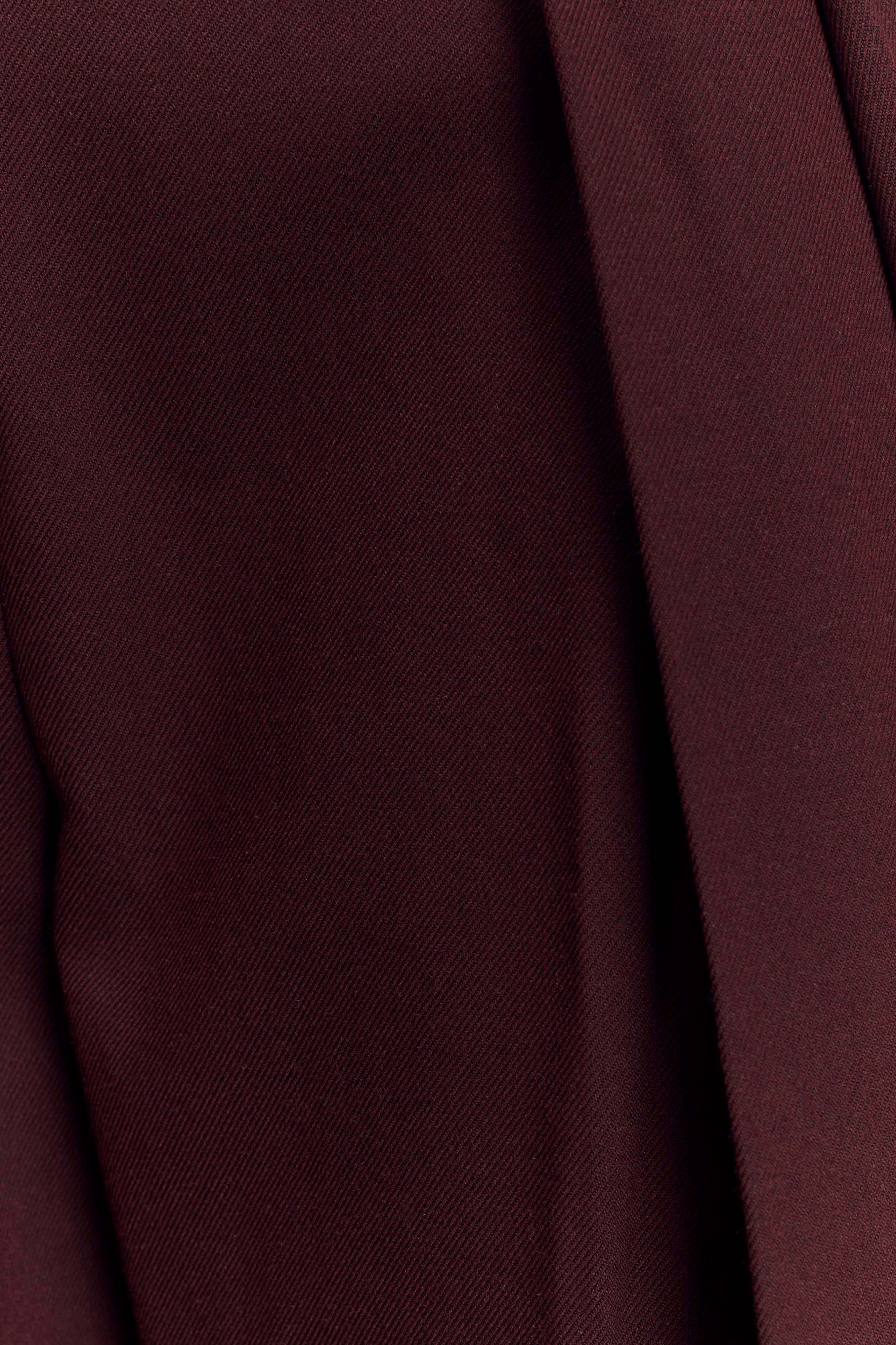 Penelope Pleated High Waisted Pants - Mahogany、mySite、solidvoid