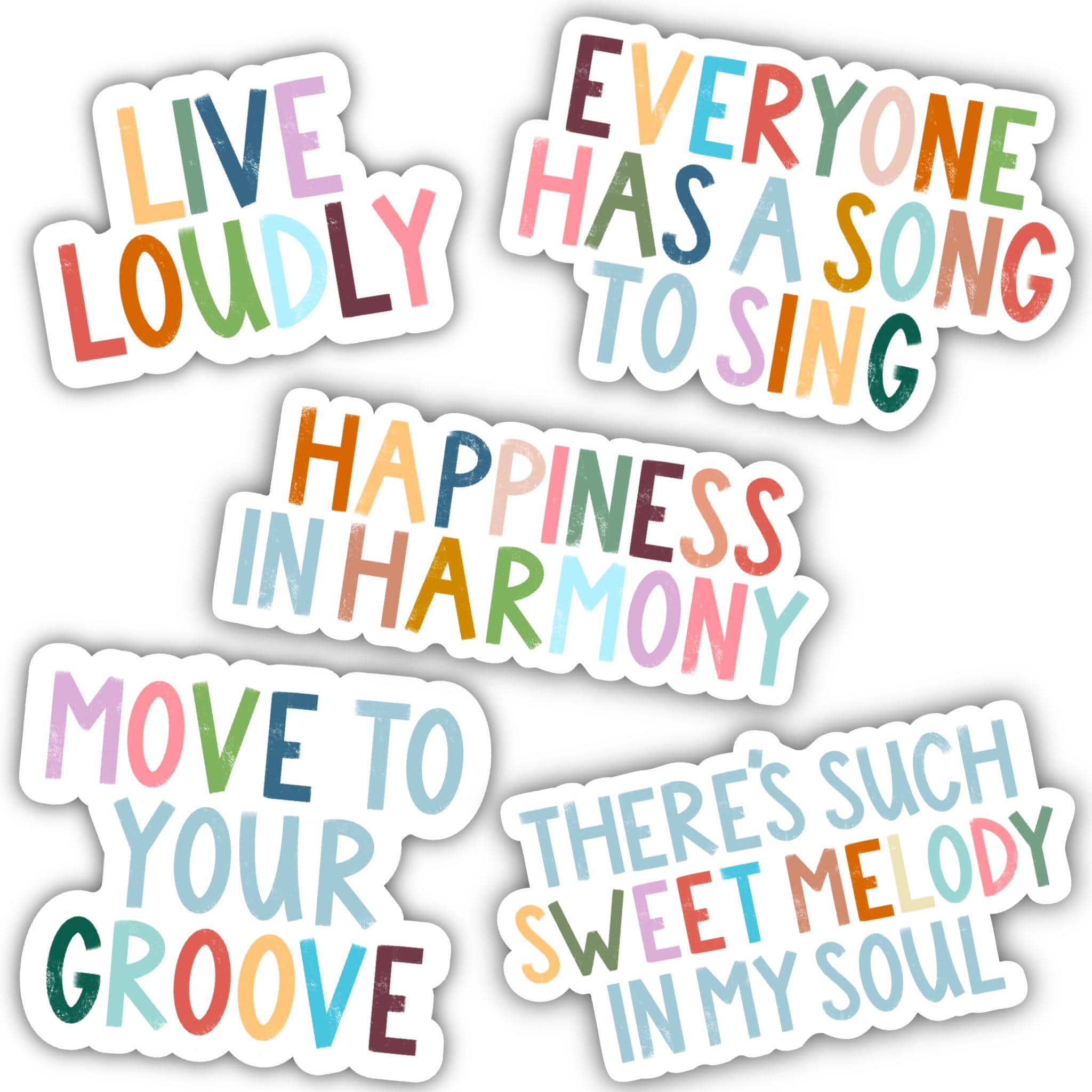  Positivity Lettering 5 Pack - Happiness in Harmony、mySite、elrpsem3k