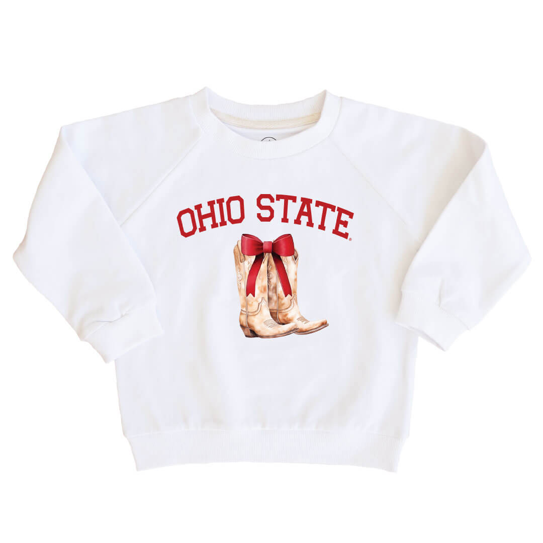  The Ohio State University | Footballs & Bows Kids Graphic Sweatshirts、mySite、layawaytickets