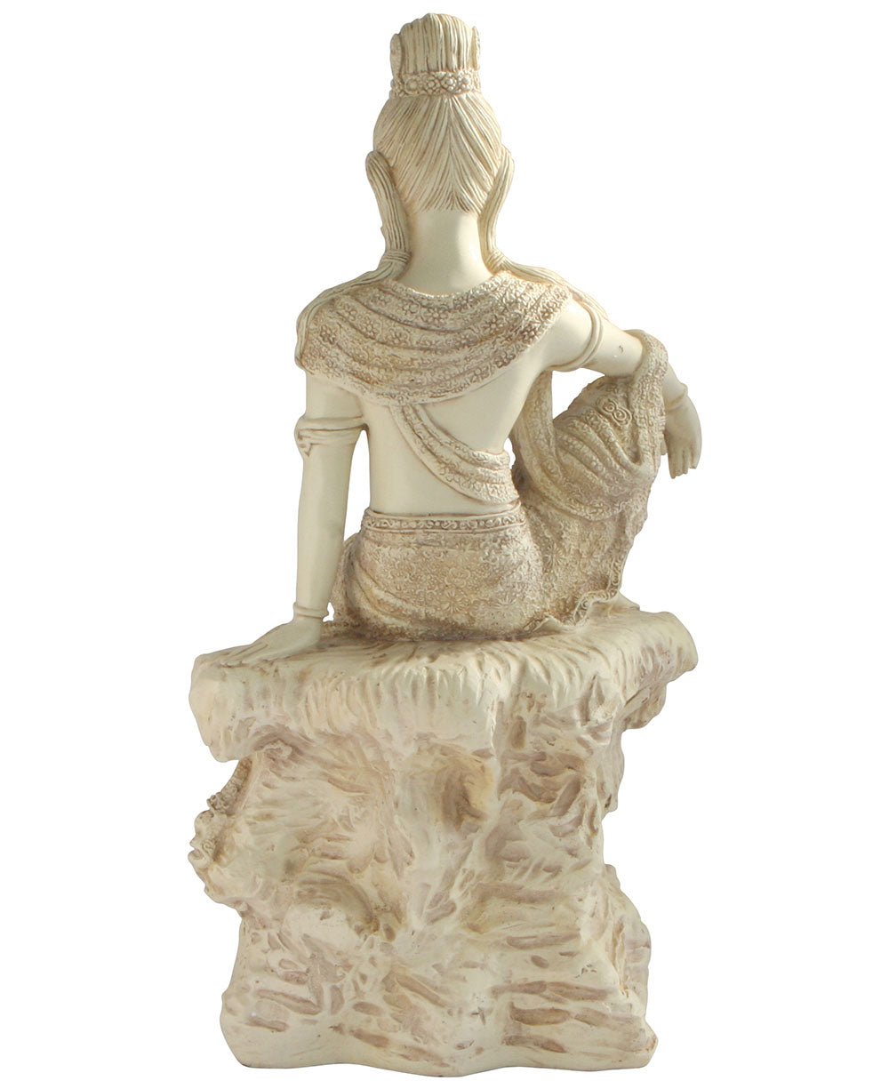 Water and Moon Kuan Yin Statue in Stone Finish, 18 Inches Tall、mySite、topwebapps