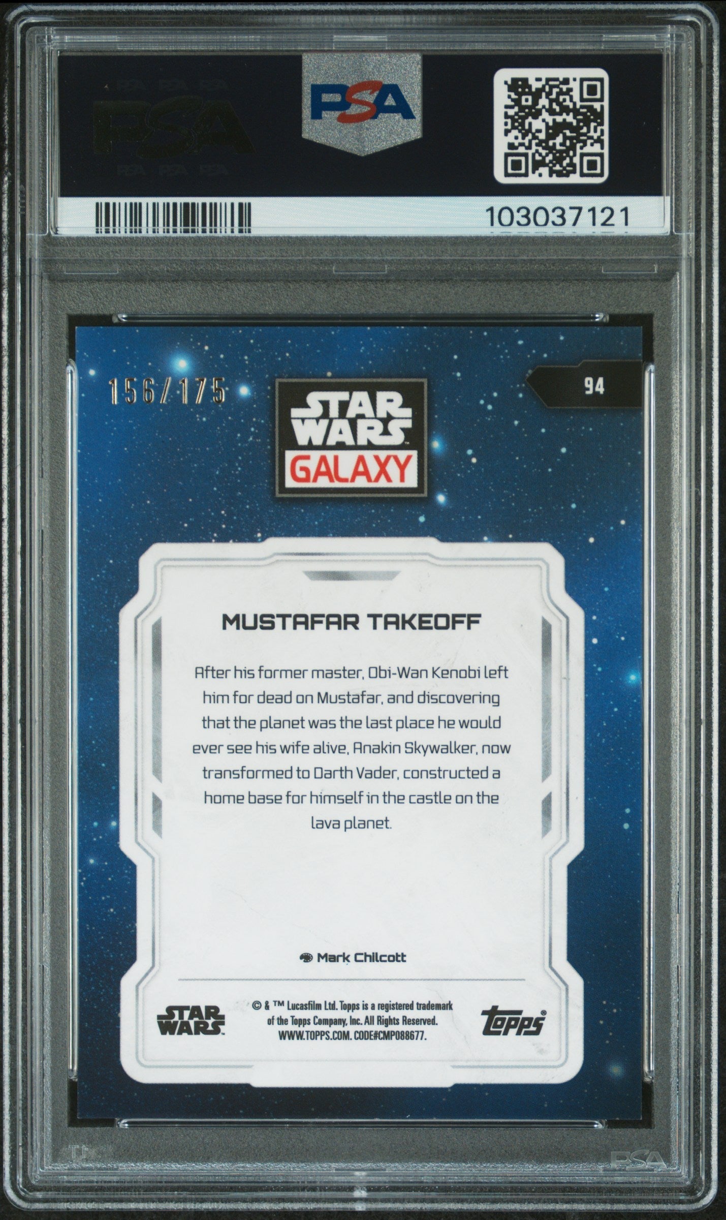 Mustafar Takeoff #94 Aqua Lava 156/175 PSA 10 Topps Chrome Star Wars Galaxy 2024、mySite、waistdrama