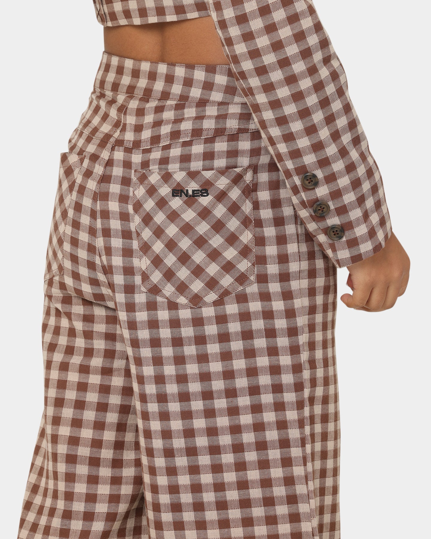 EN ES Women's Harvard Wide Leg Pants Gingham Aurora、mySite、zt4zffjzw