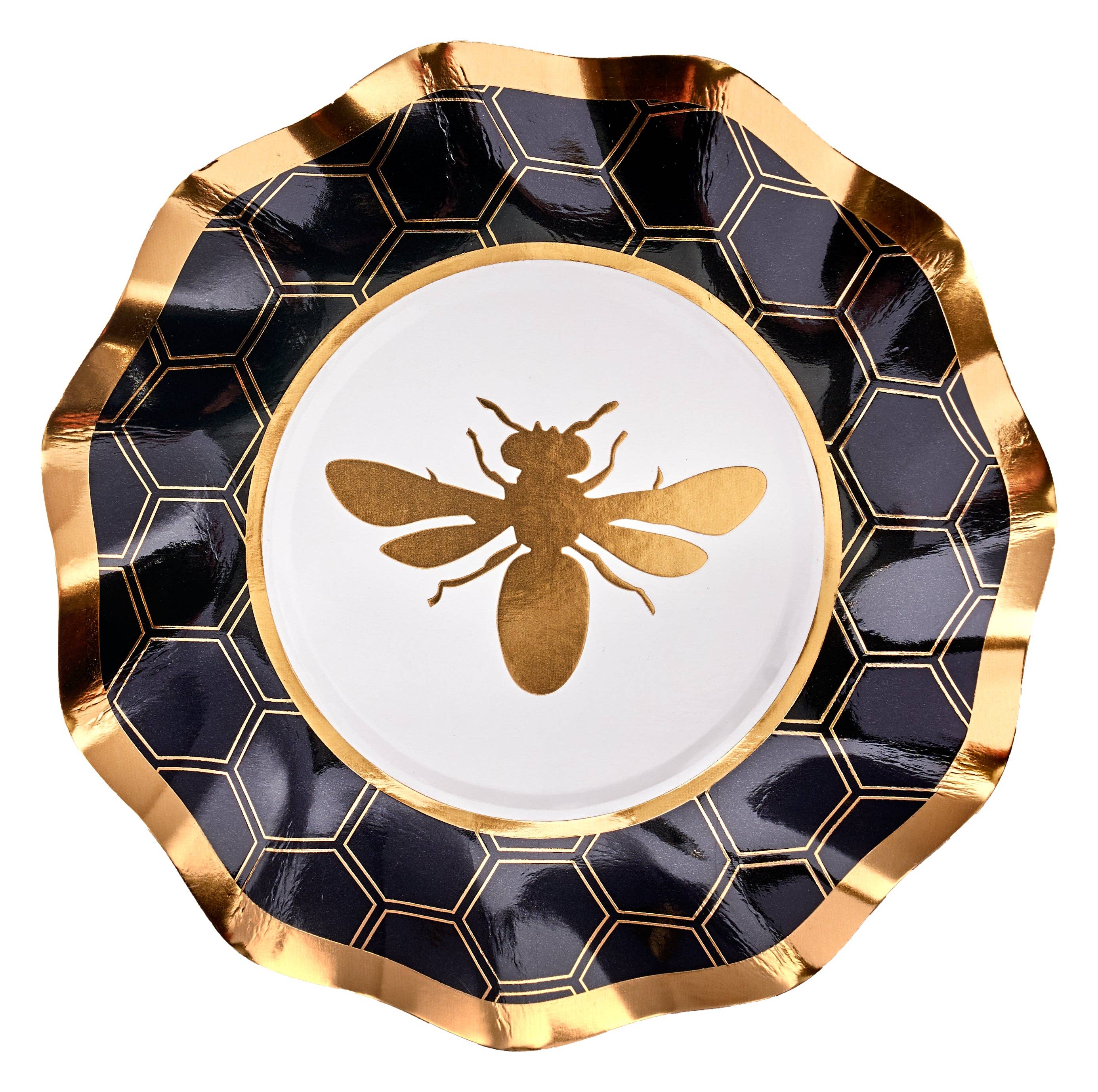 Honeybee Wavy Paper Appetizer and Dessert Bowls - Set of 8、mySite、topwebapps