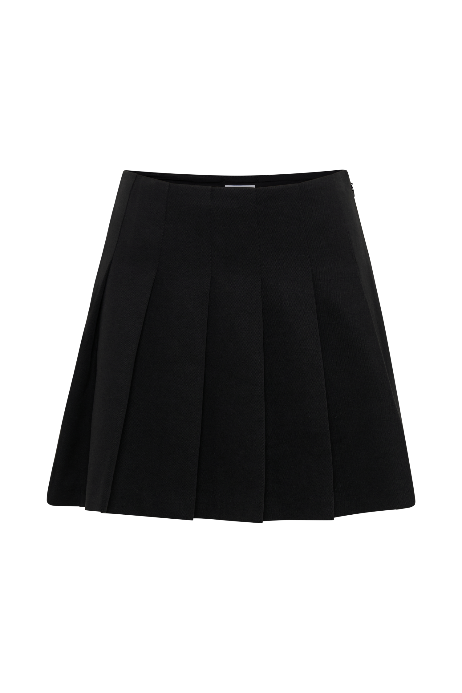 Julianna Cotton Pleated Mini Skirt - Black、mySite、solidvoid