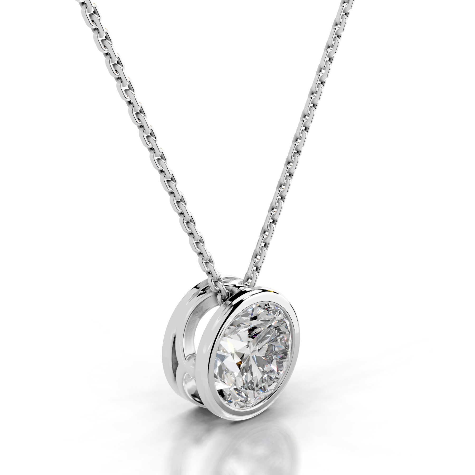 Beyonce Lab Grown Diamond Pendant (2 Carat) -18K White Gold、mySite、hinf8tx79