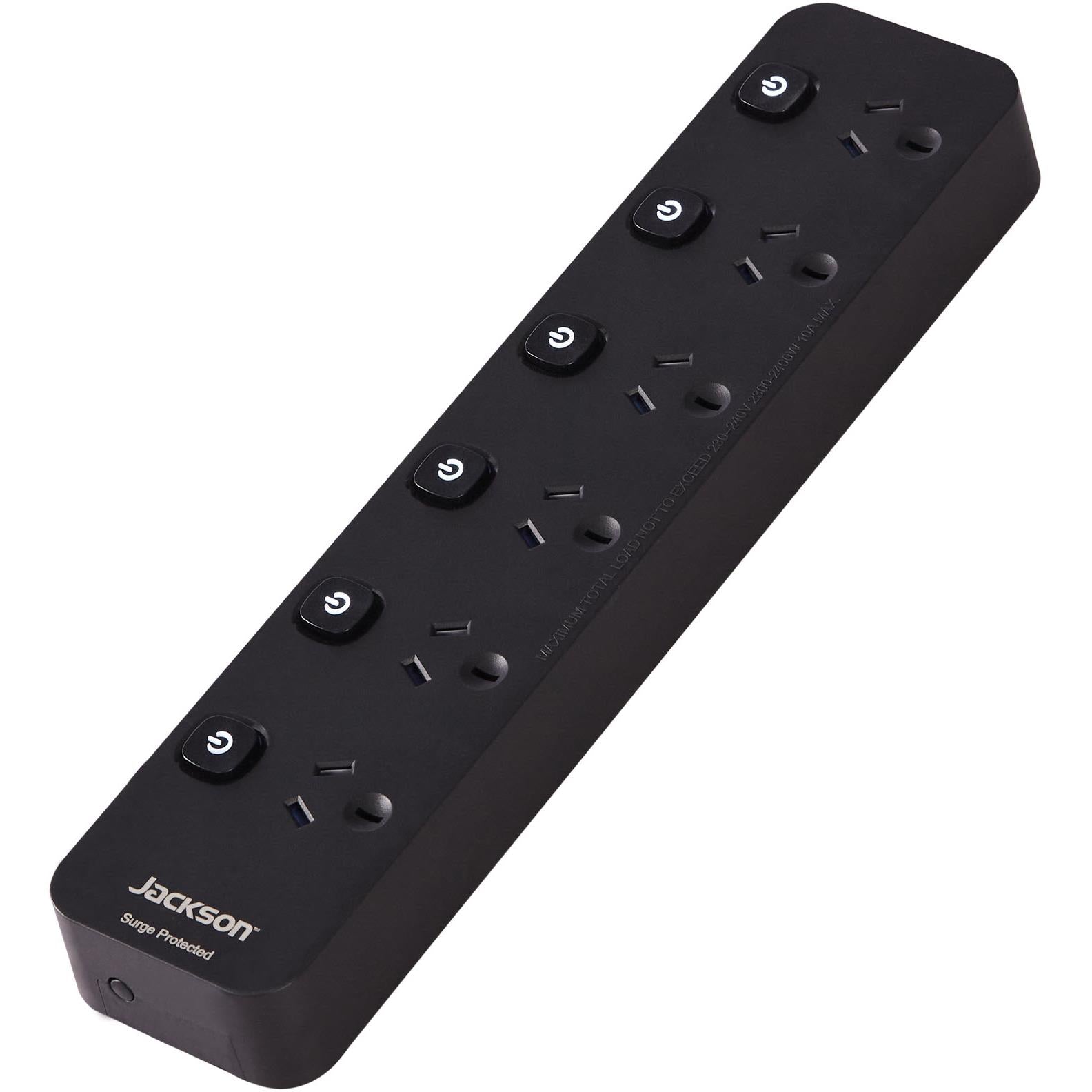 Jackson 6 Way Switched Surge Protected Powerboard、mySite、camillekostekn