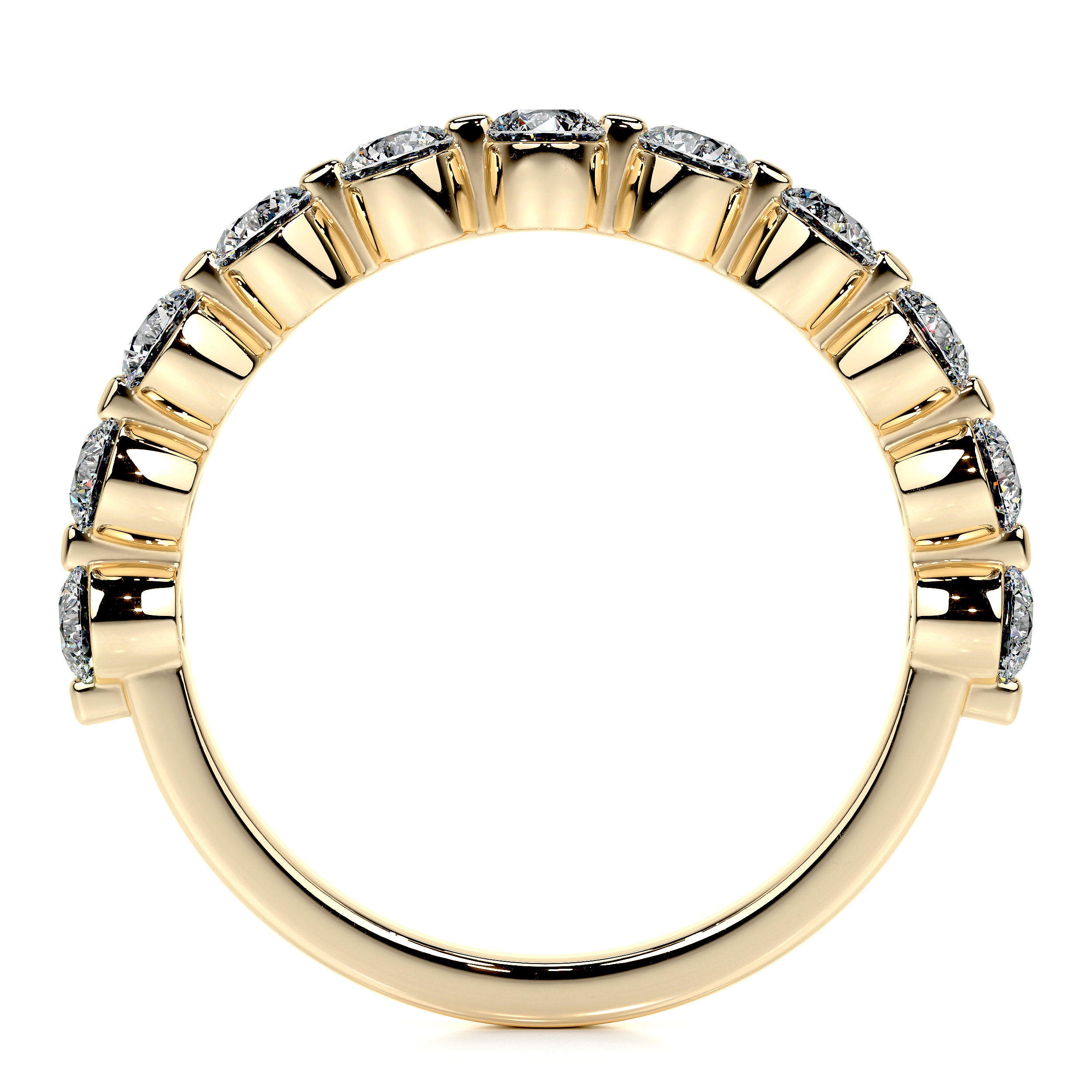 Josie Lab Grown Half-Eternity Wedding Ring (1 Carat) -18K Yellow Gold、mySite、hinf8tx79