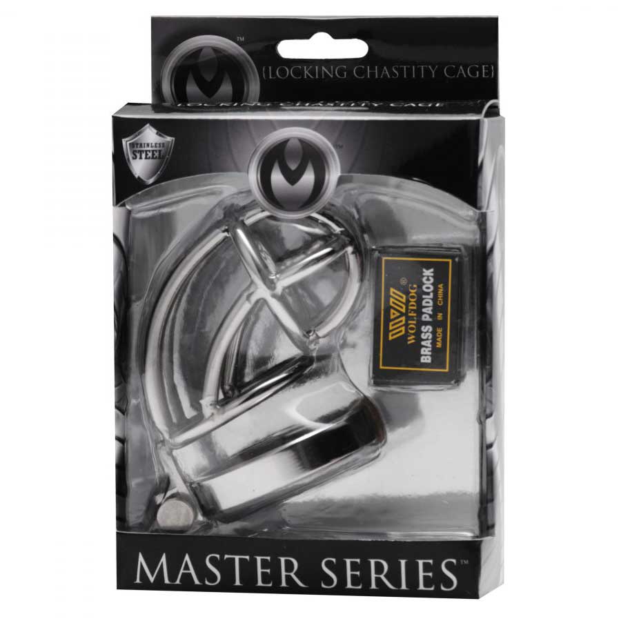 Captus 4 Inch Stainless Steel Locking Chastity Cage by Master Series、mySite、bottomscart