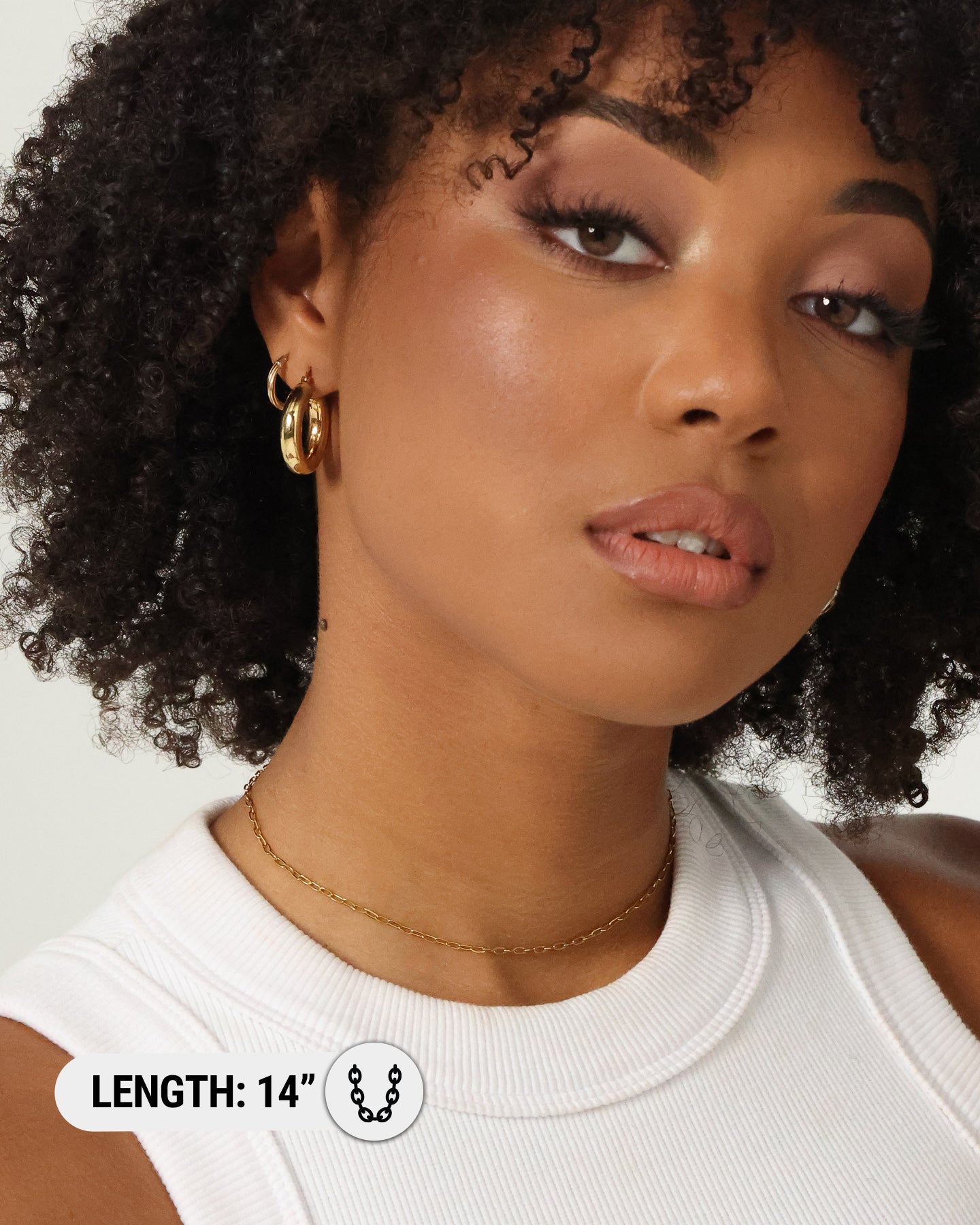 Raising Hell Women's Customisable Long Cable Necklace Gold、mySite、zt4zffjzw