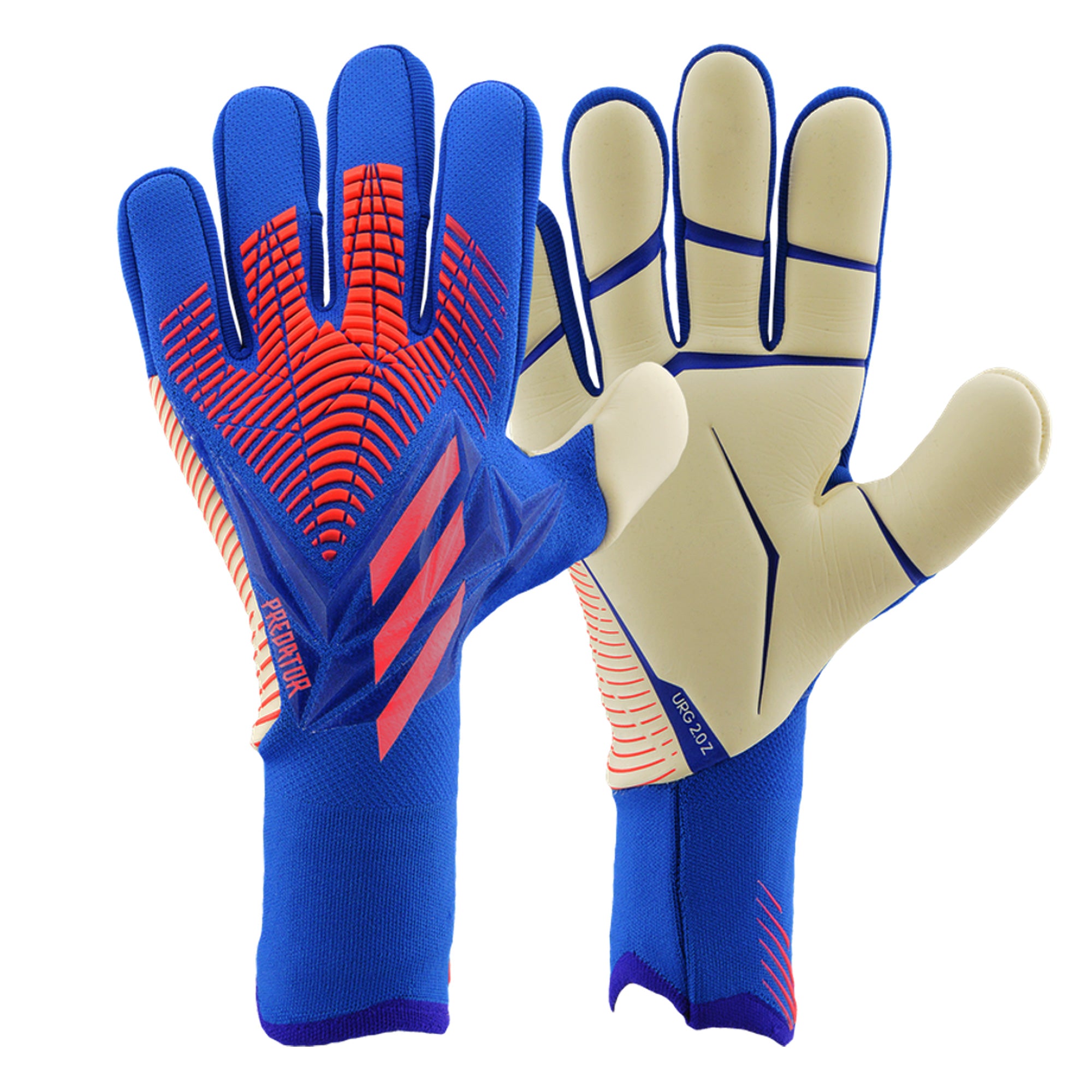 adidas Men's Predator Pro Fingersave Goalkeeper Gloves Sapphire Edge、mySite、noshort