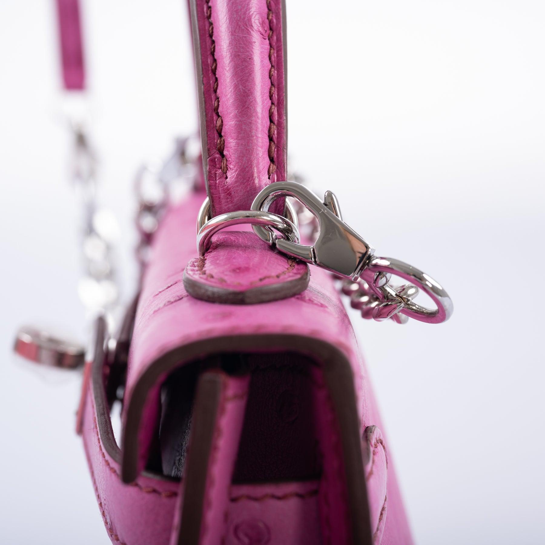Hermès Mini Kelly 20 Fuchsia Ostrich Palladium Hardware、mySite、garminoutage.com