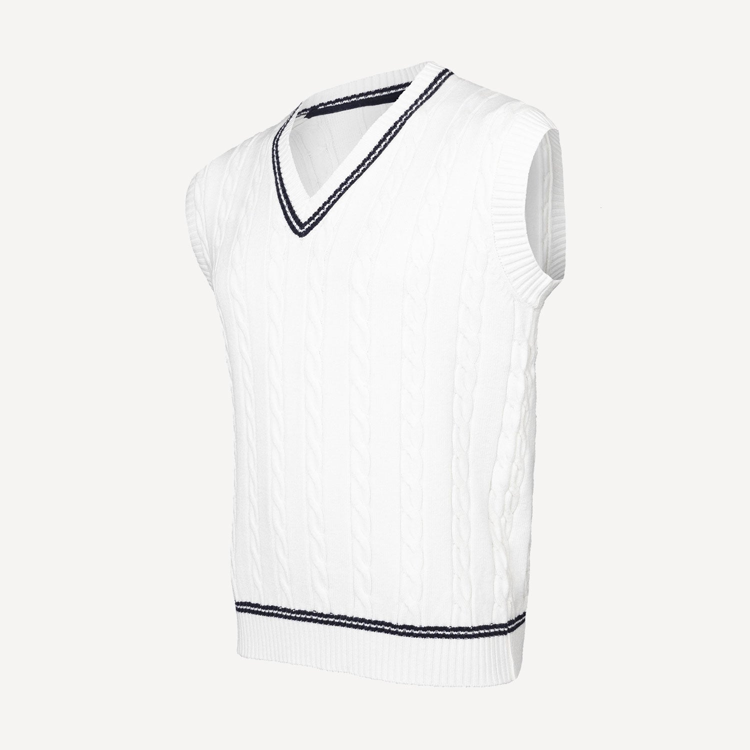 The Indian Maharadja Sleeveless Cable Knit Tennis Vest (Unisex)