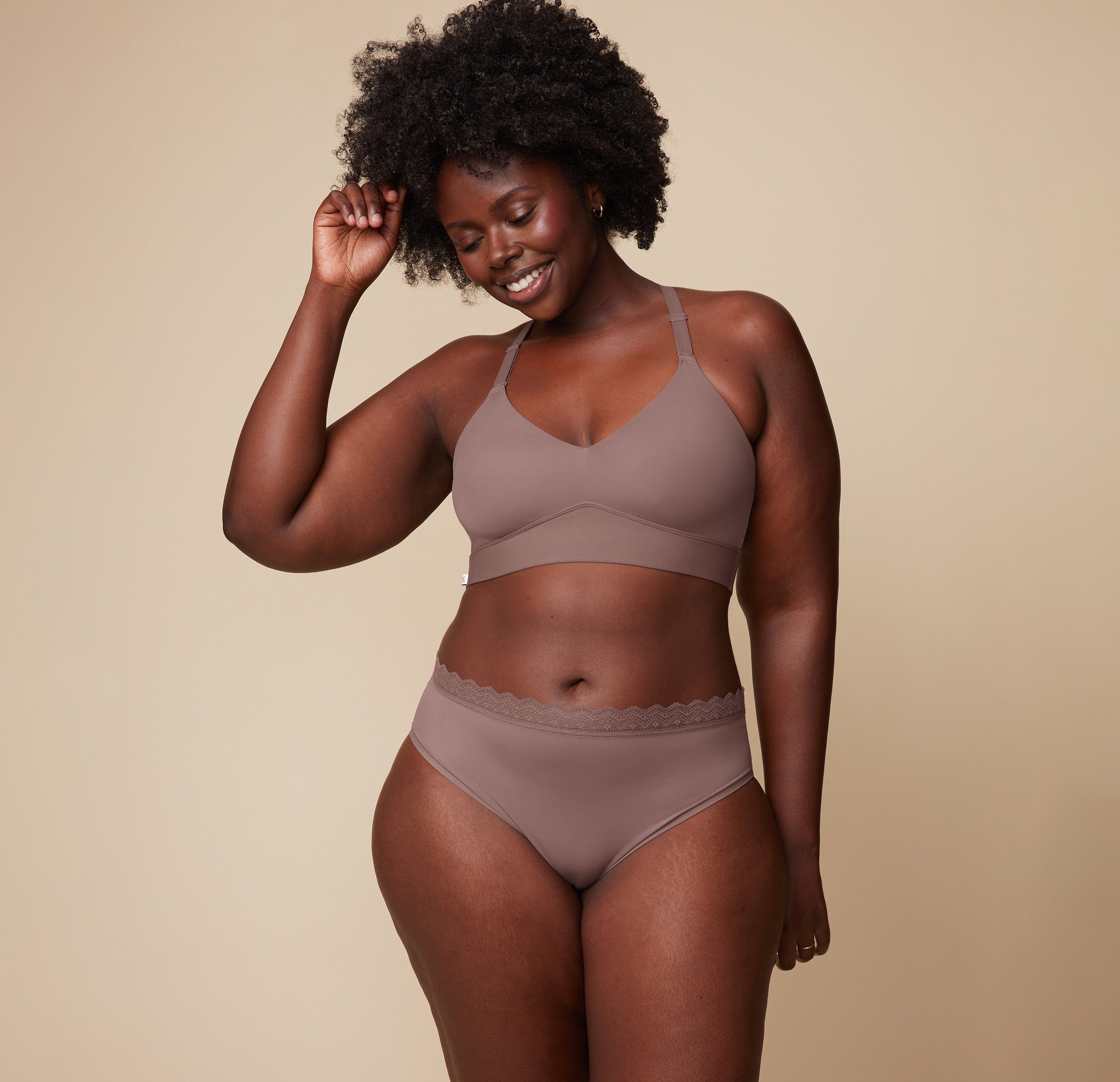 Bliss Lace Halterneck Bralette - Mauve、mySite、bengalsvssteelers