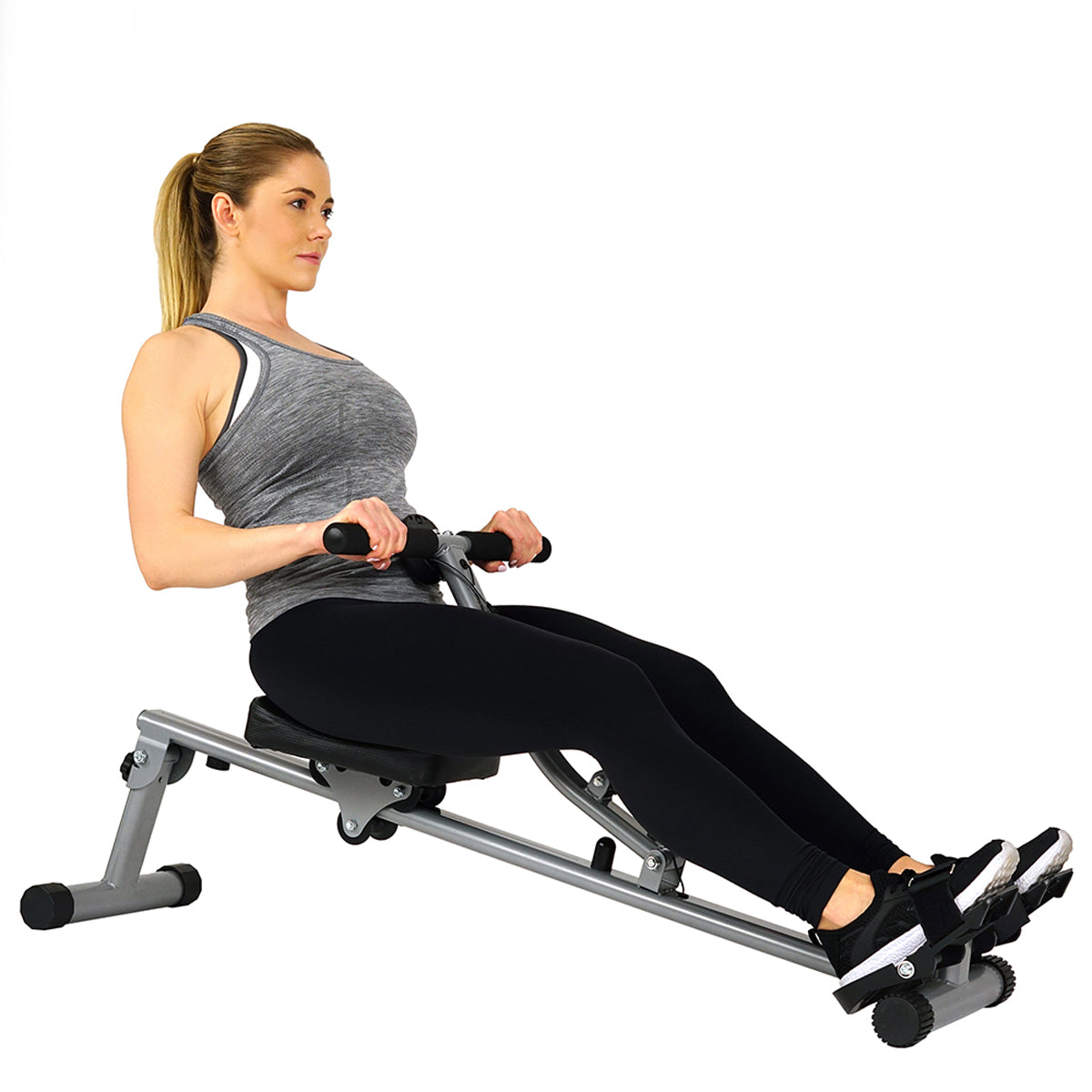  12 Adjustable Resistance Rowing Machine Rower w/ Digital Monitor、mySite、ghnorth