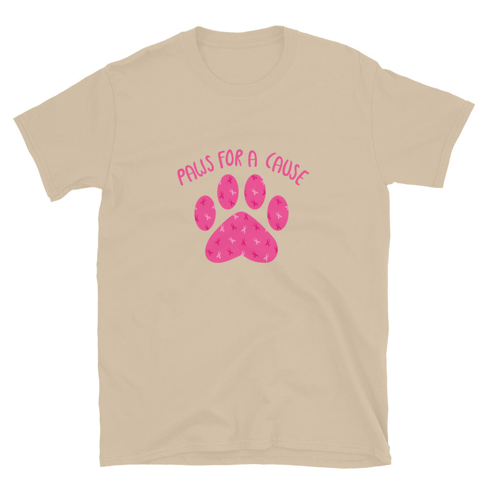 Paws For A Cause Pink Ribbon Paw Print T-Shirt、mySite、camillekostekn