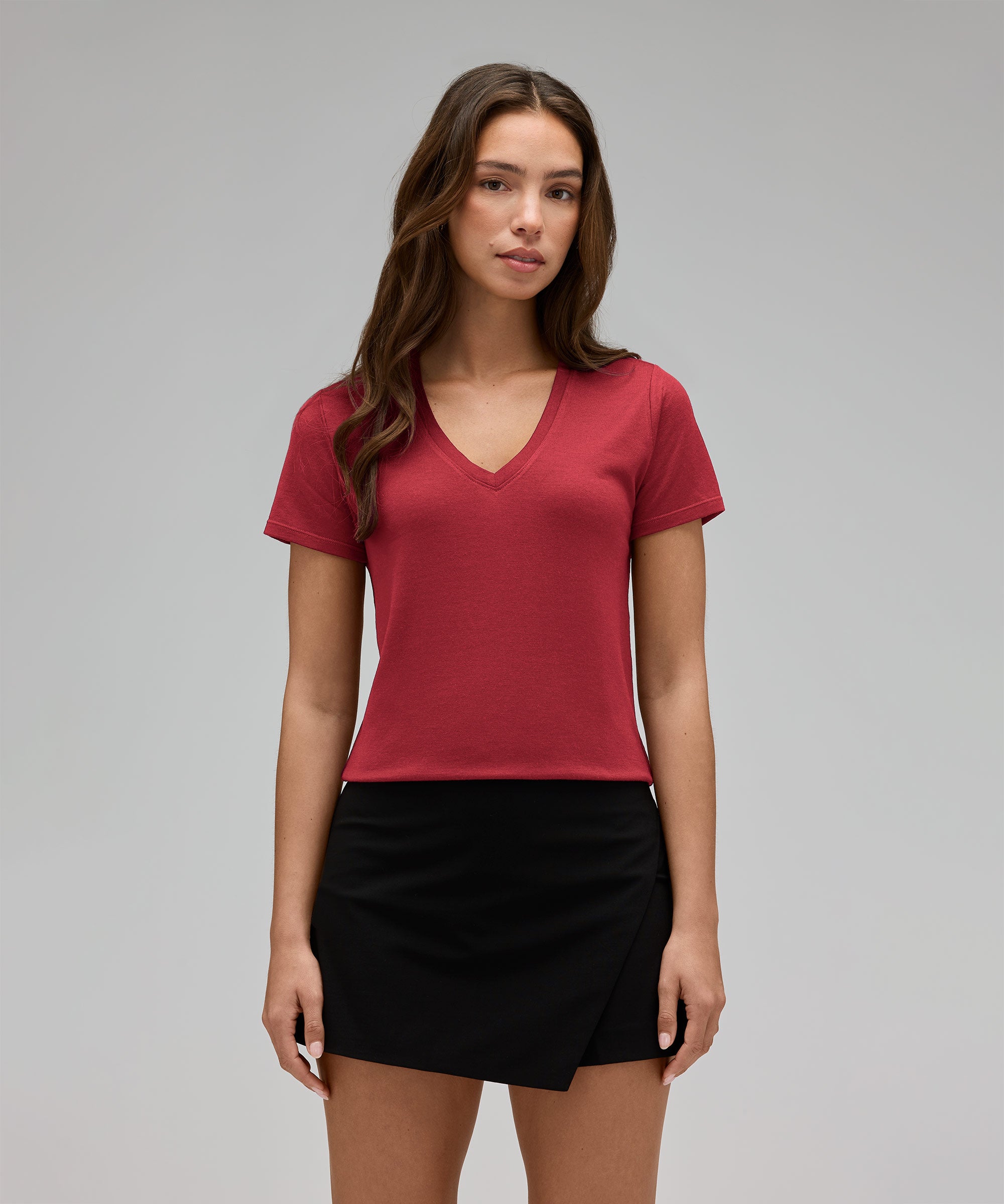 Women's Merino V-Neck T-Shirt、mySite、noshort