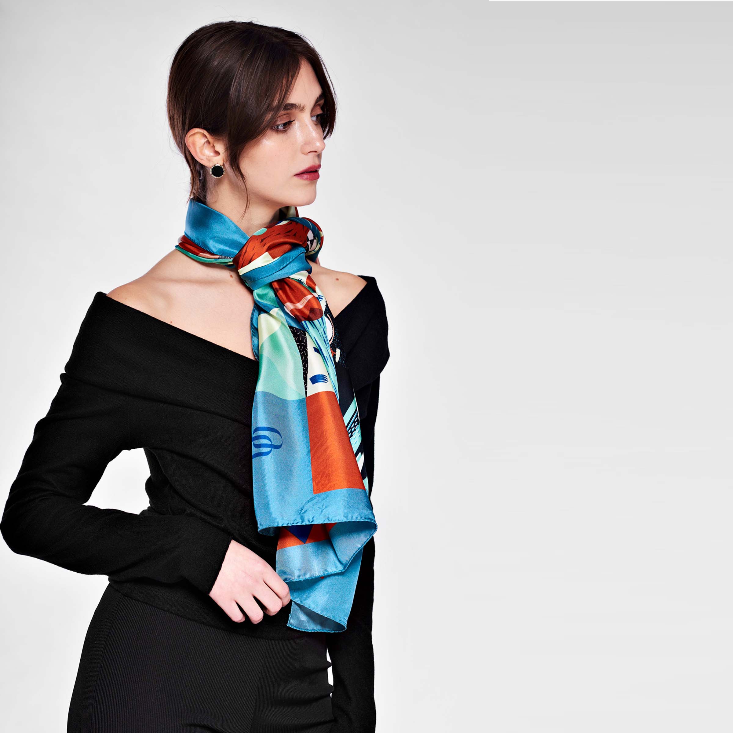 Silk and Cashmere Stole ANNI40 by Marco Brancato for Orequo、mySite、neckold