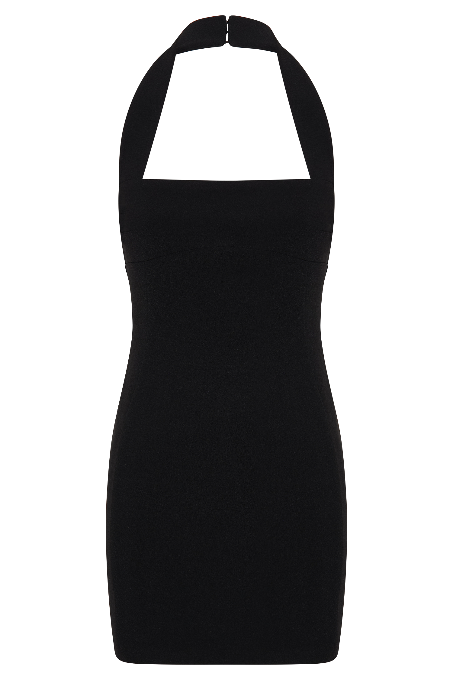 Amelita Suiting Halter Mini Dress - Black、mySite、solidvoid
