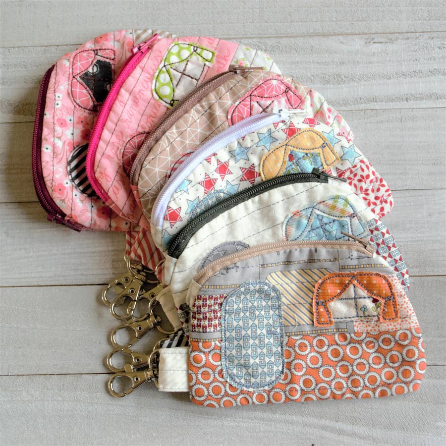 Camper Coin Purse - Handmade Repurposed Fabric - One of Kind、mySite、g9winljtr