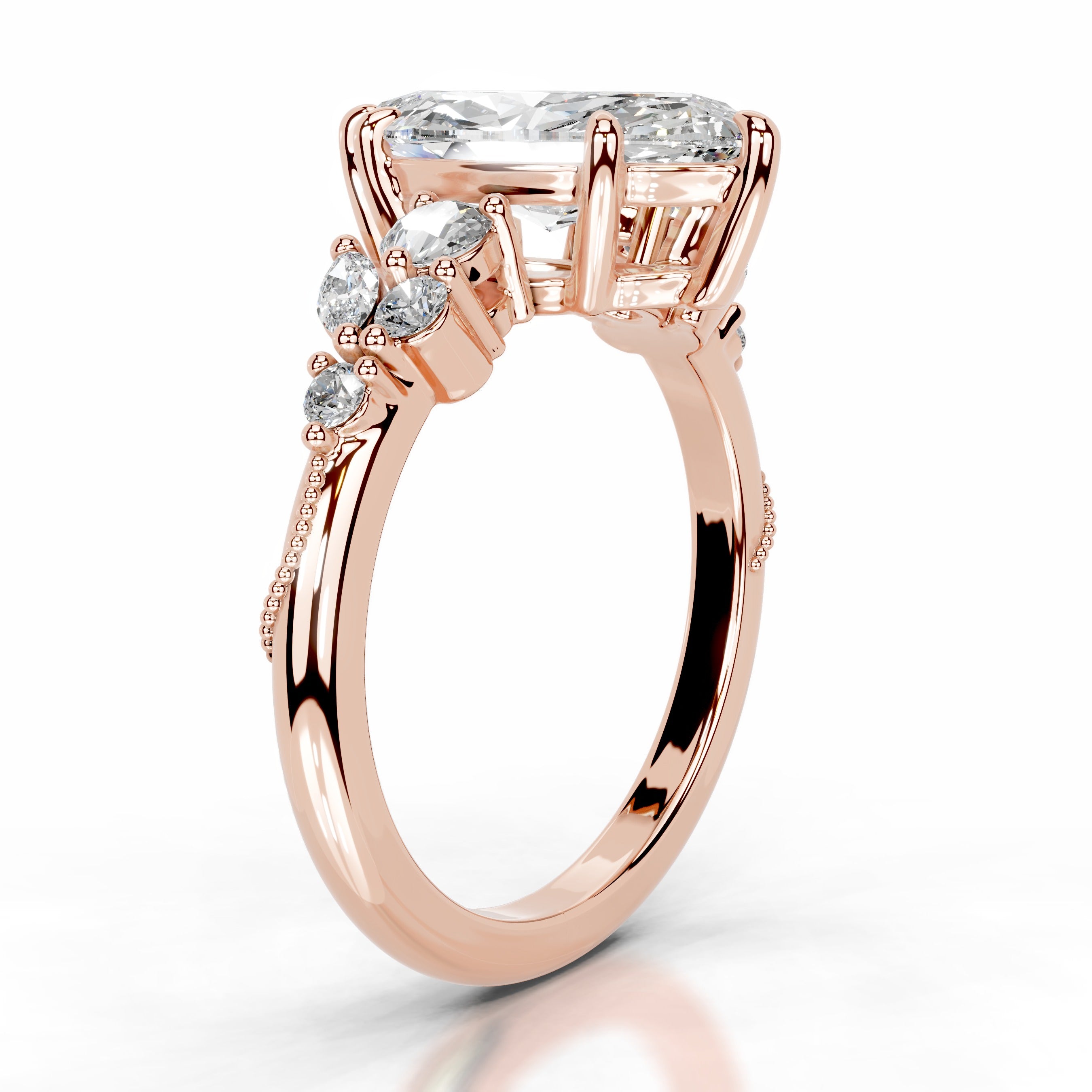 Eduarda Lab Grown Diamond Ring - 14K Rose Gold、mySite、hinf8tx79