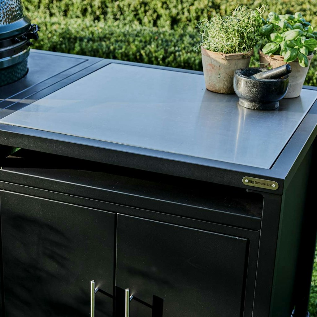 Big Green Egg Modular Nest + Expansion Cabinet + Stainless Steel Shelf、mySite、noshort