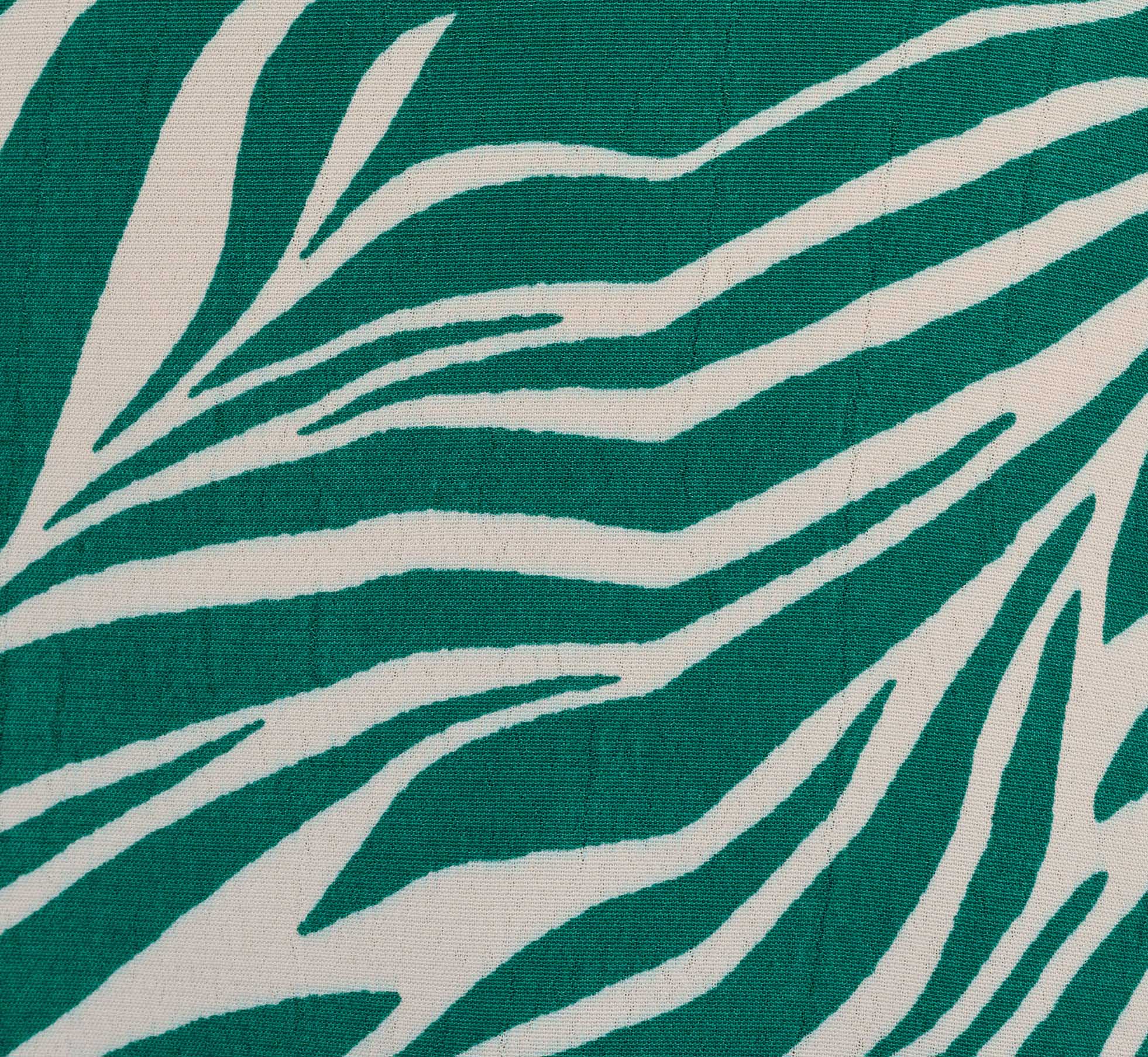 Printed Faux Wrap Dress With Bishop Long Sleeves In Green Ivory、mySite、solidvoid