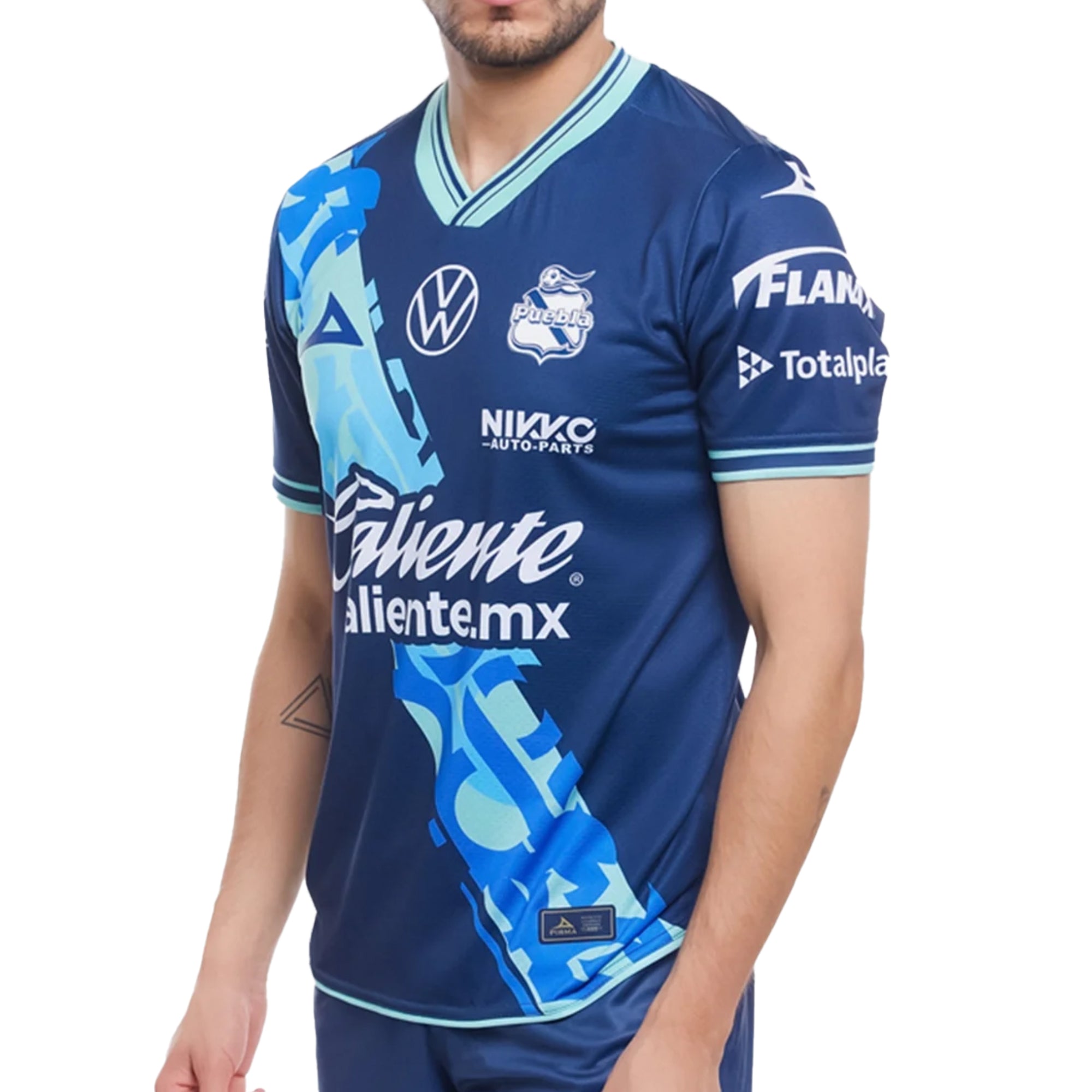 Pirma Men's Puebla 2024/25 Authentic Away Jersey Navy、mySite、noshort