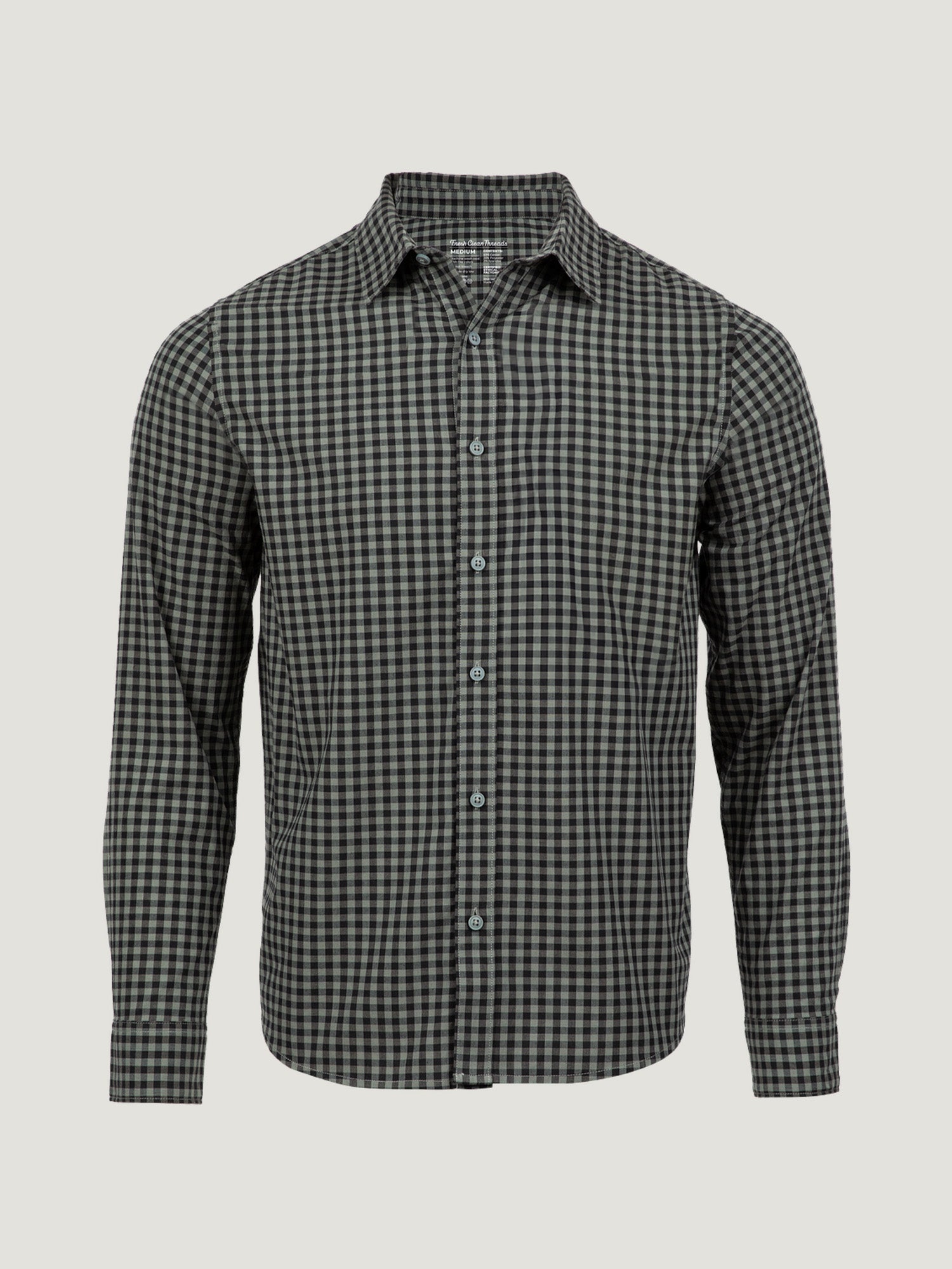  Black + Mercury Green Gingham Long Sleeve Button Up、mySite、ghnorth