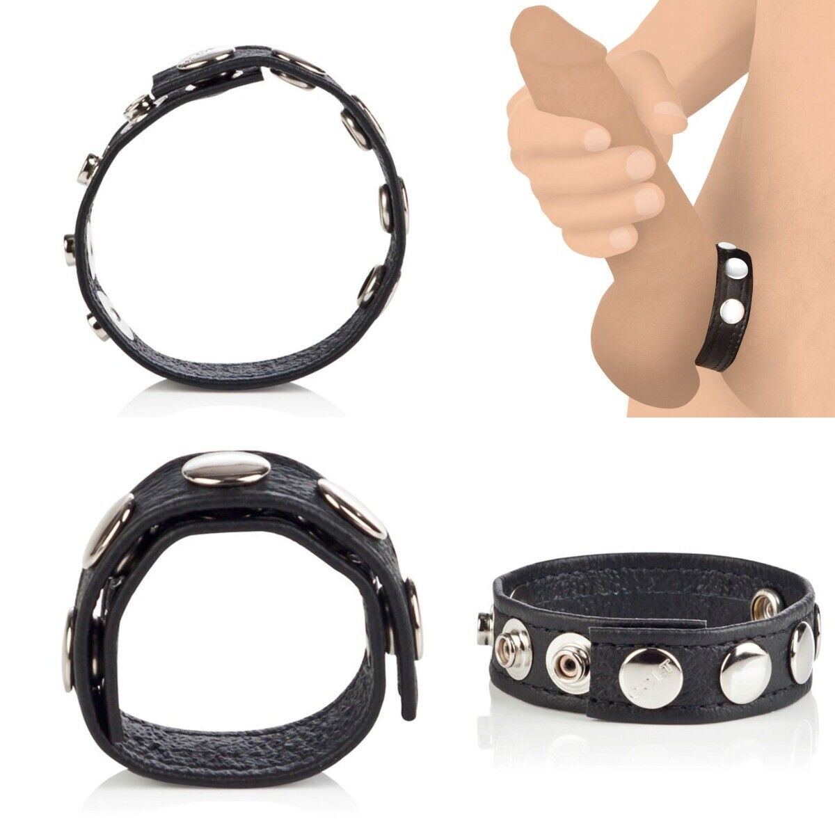 Leather Cock Ring And Balls Harness | Fetish | Delay Ejaculation | Adjustable、mySite、bottomscart