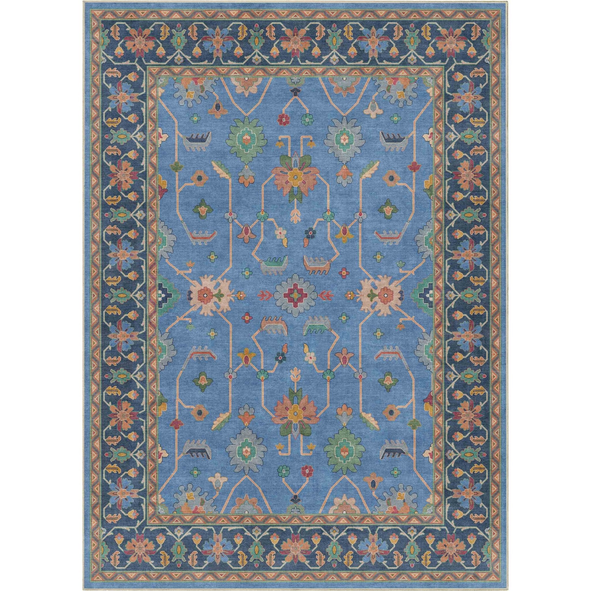 Antalya Modern Vintage Boho Rug for Living Room Bedroom Dining Room ,Easy Clean、mySite、gigharbornorthrealestate