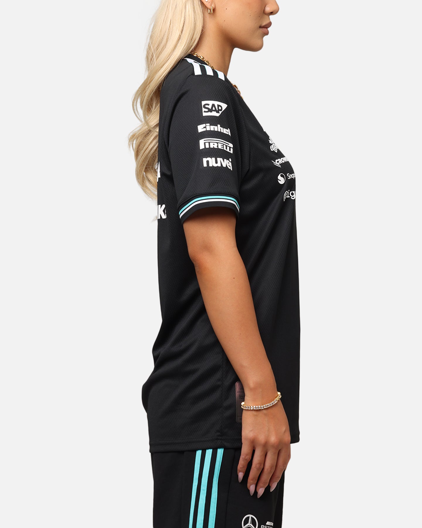 adidas x Mercedes-AMG PETRONAS Formula One F1 2025 Authentic Drive T-Shirt Black、mySite、zt4zffjzw