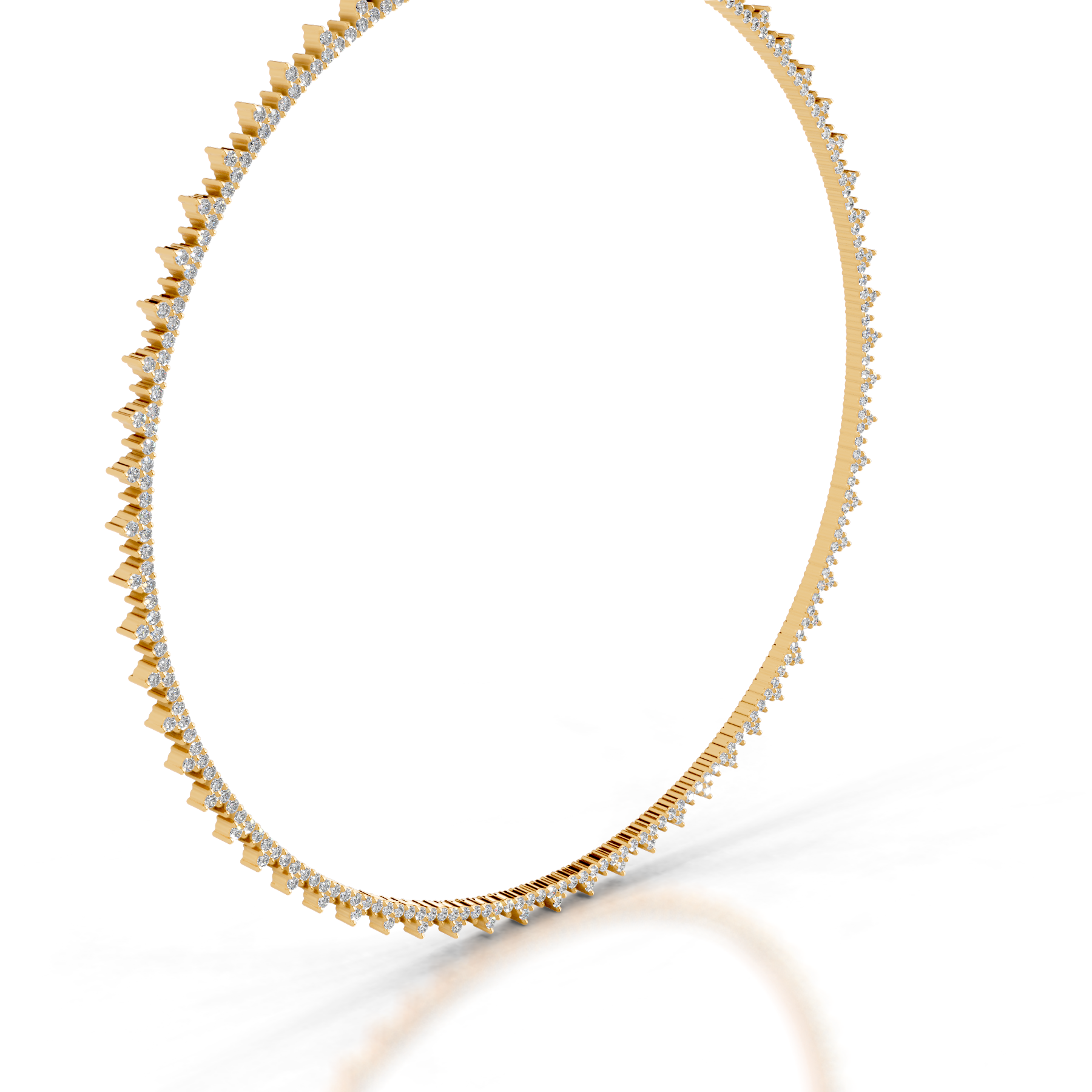 Astrid Lab Grown Diamond Tennis Collier (11 Carat) -18K Yellow Gold、mySite、hinf8tx79