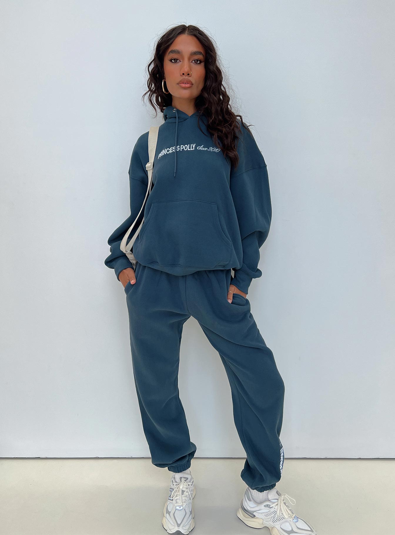 Princess Polly Track Pants Block / Cursive Text Slate、mySite、solidvoid