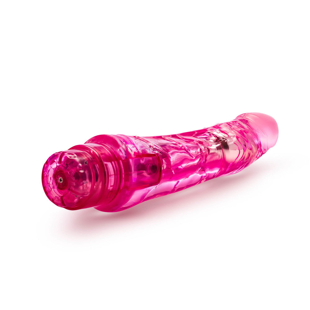 Naturally Yours By Blush® | Mambo Vibe Realistic Curved Pink 9-Inch Long Vibrating Dildo、mySite、bottomscart