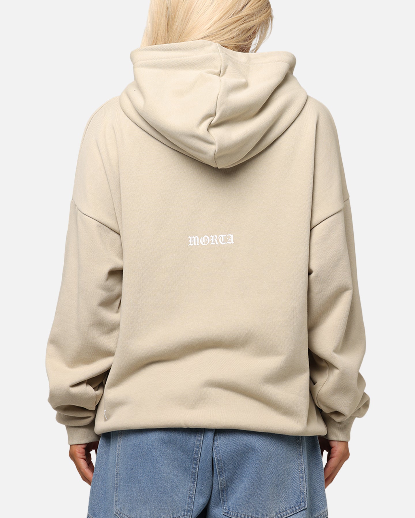 Saint Morta Gothic Distressed Zip Hoodie Stone、mySite、zt4zffjzw