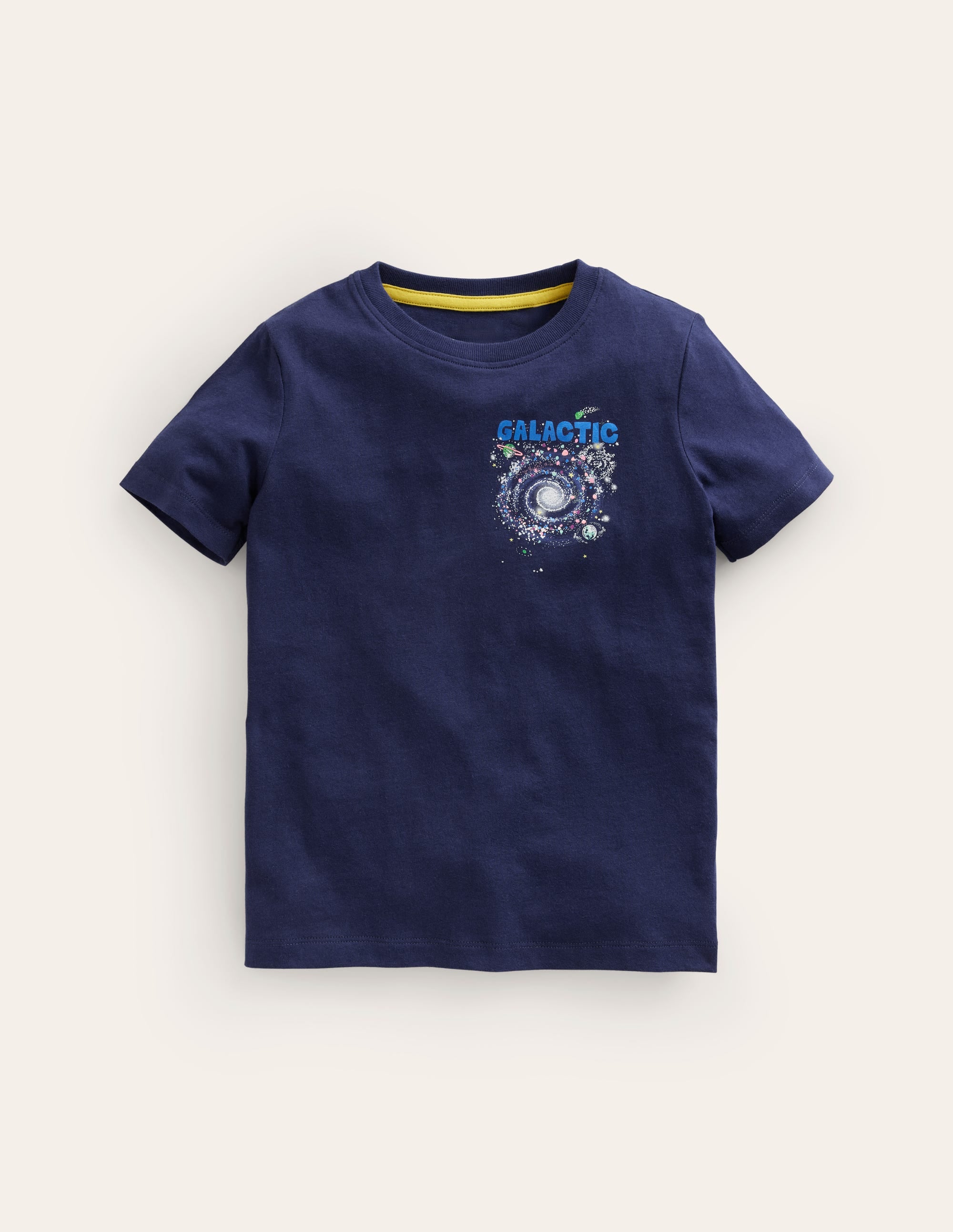  Relaxed Printed T-shirt-College Navy Galaxy、mySite、ashleygrahame