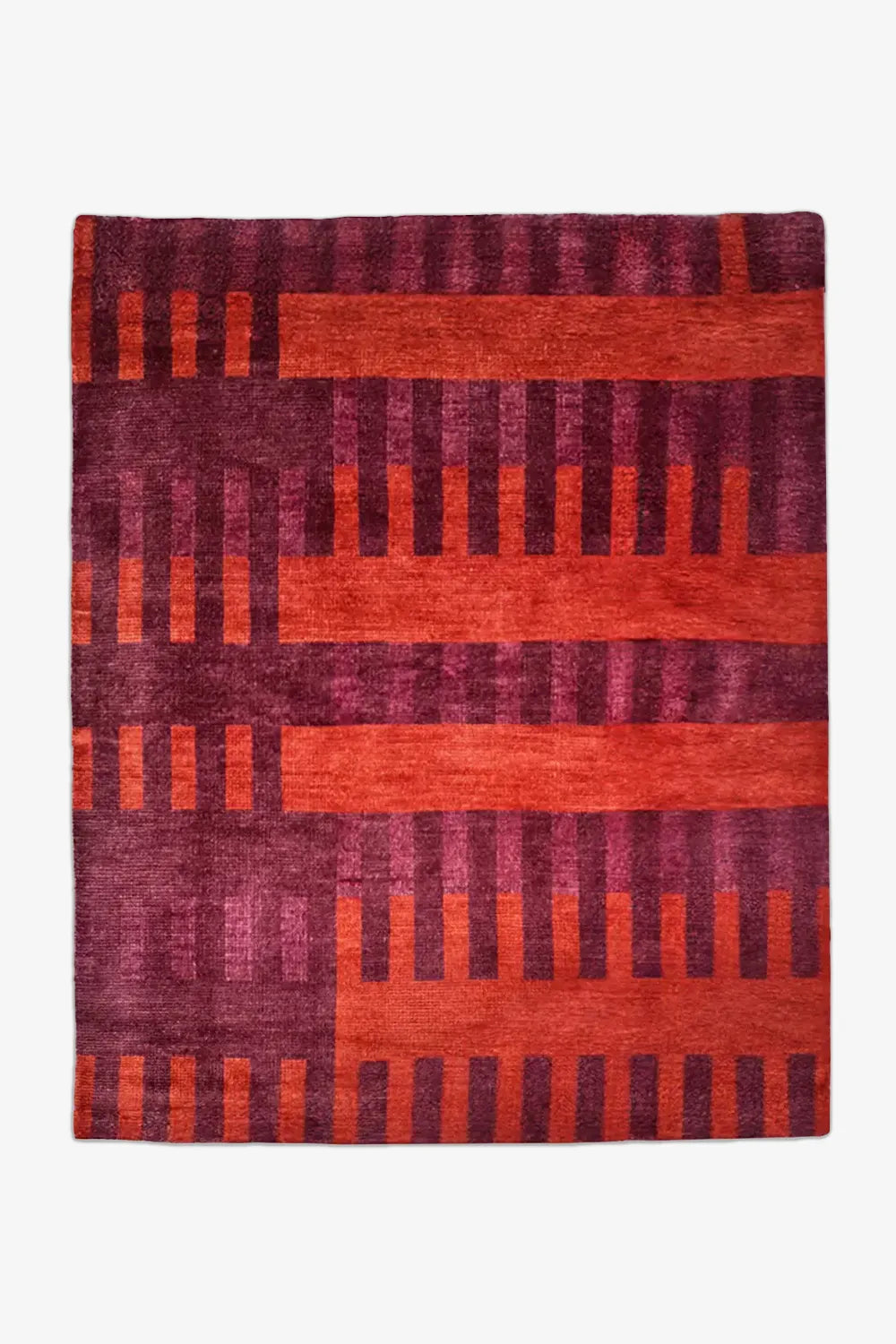 Red Brick Hand-Knotted Oushak Wool Rug、mySite、gigharbornorthrealestate