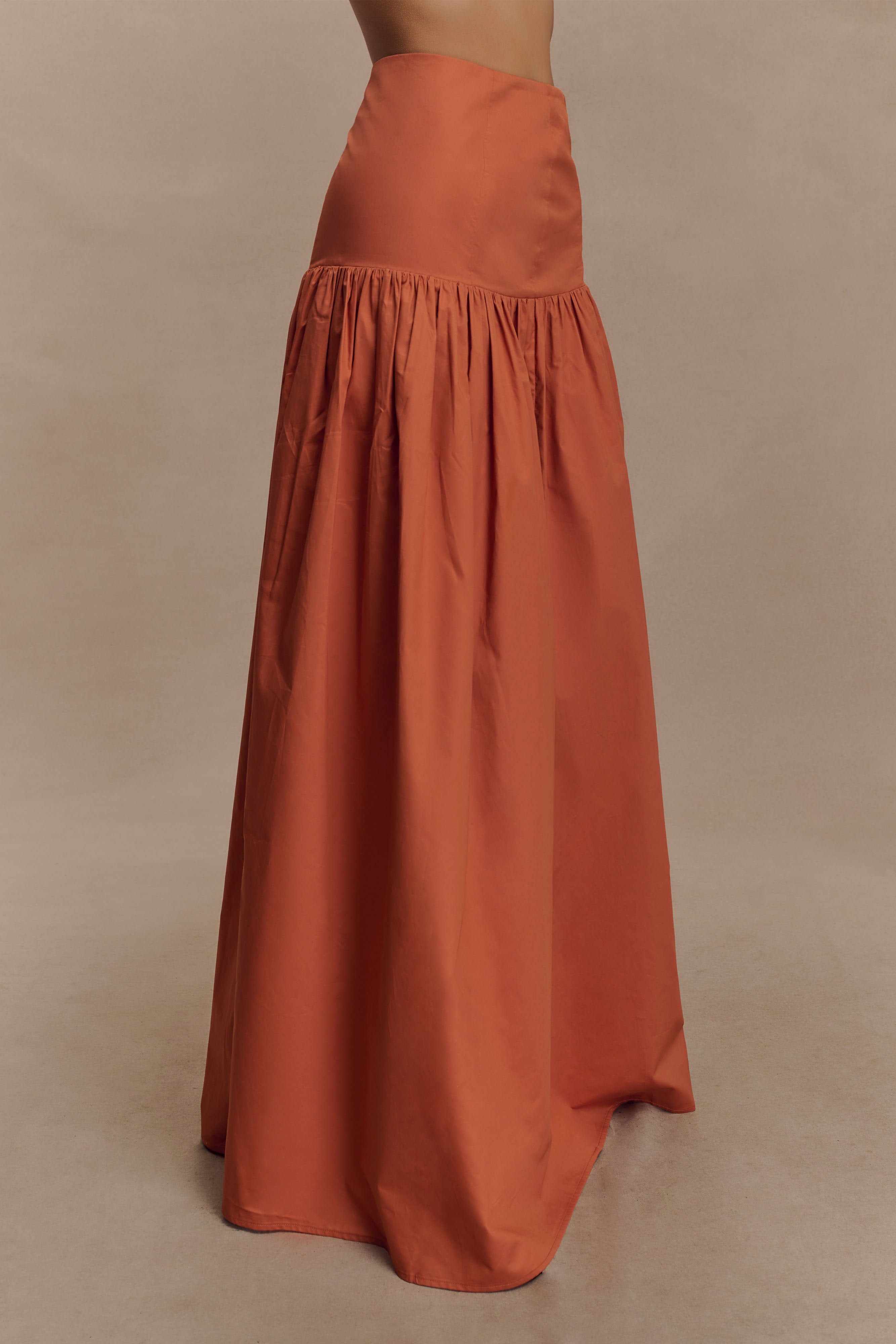 Autumn Maxi Skirt - Burnt Orange、mySite、solidvoid