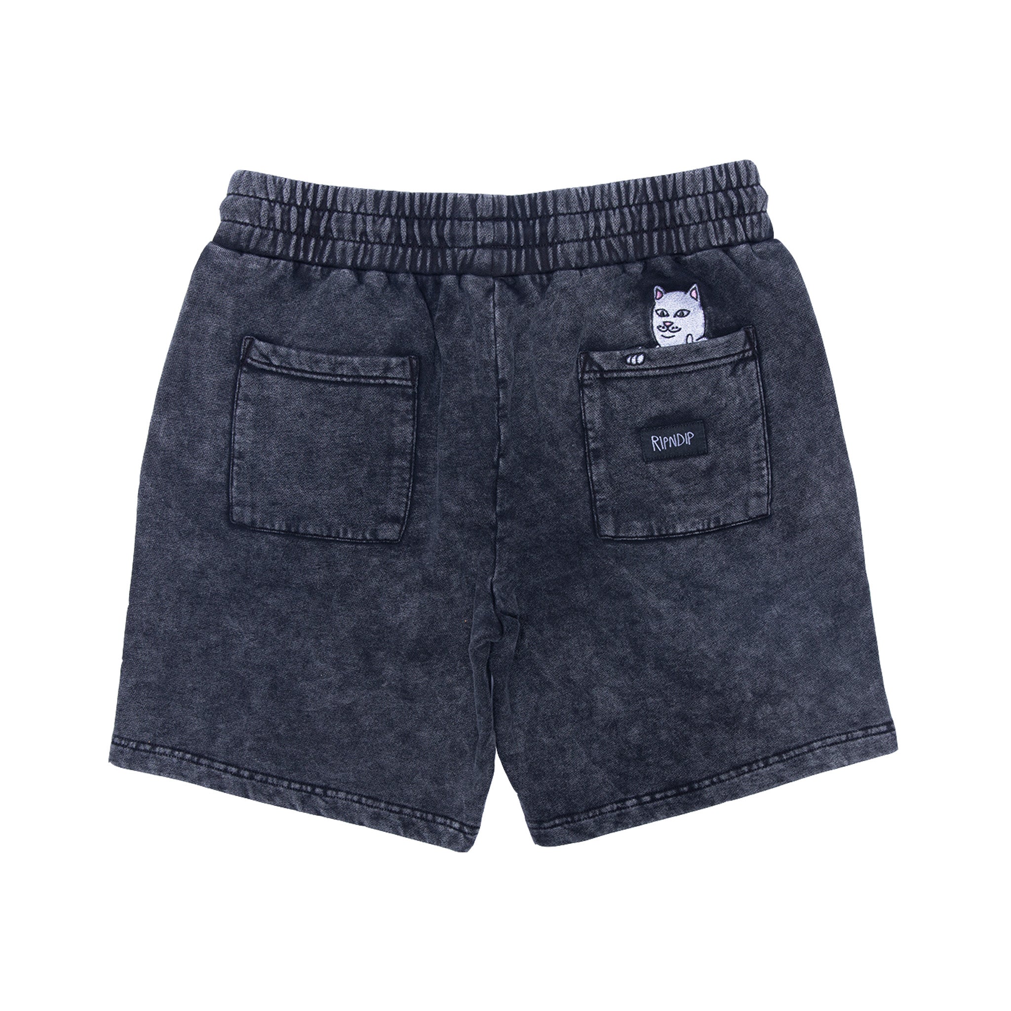  Peek A Nermal Sweatshorts (Black Acid Wash)、mySite、merchandisen