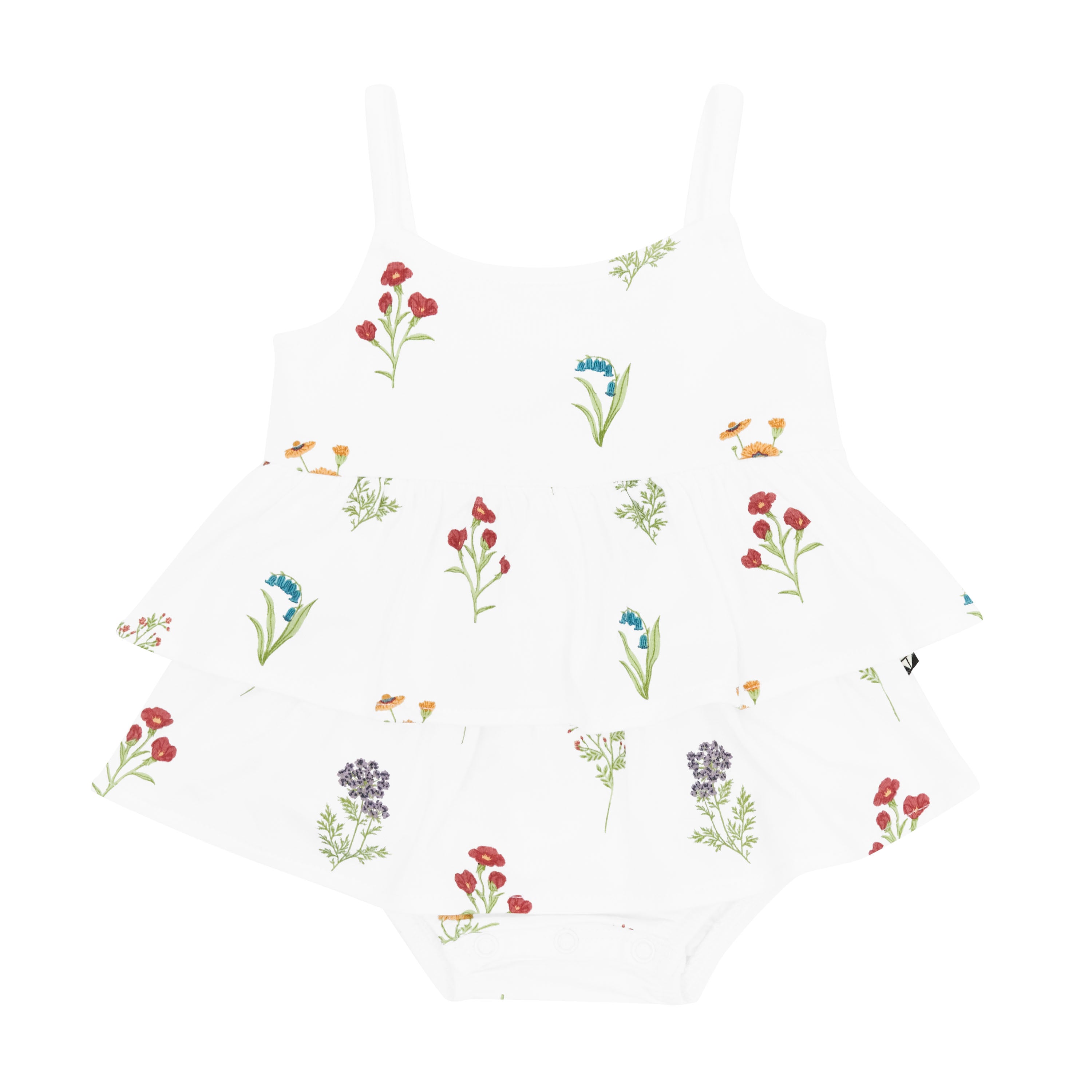  Spaghetti Strap Ruffle Romper in Wildflower、mySite、layawaytickets