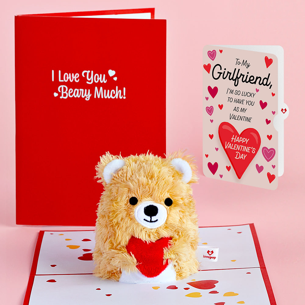 You're The Beary Best Valentine Plushpop Card and Sentiment Set for Girlfriend、mySite、solidvoid