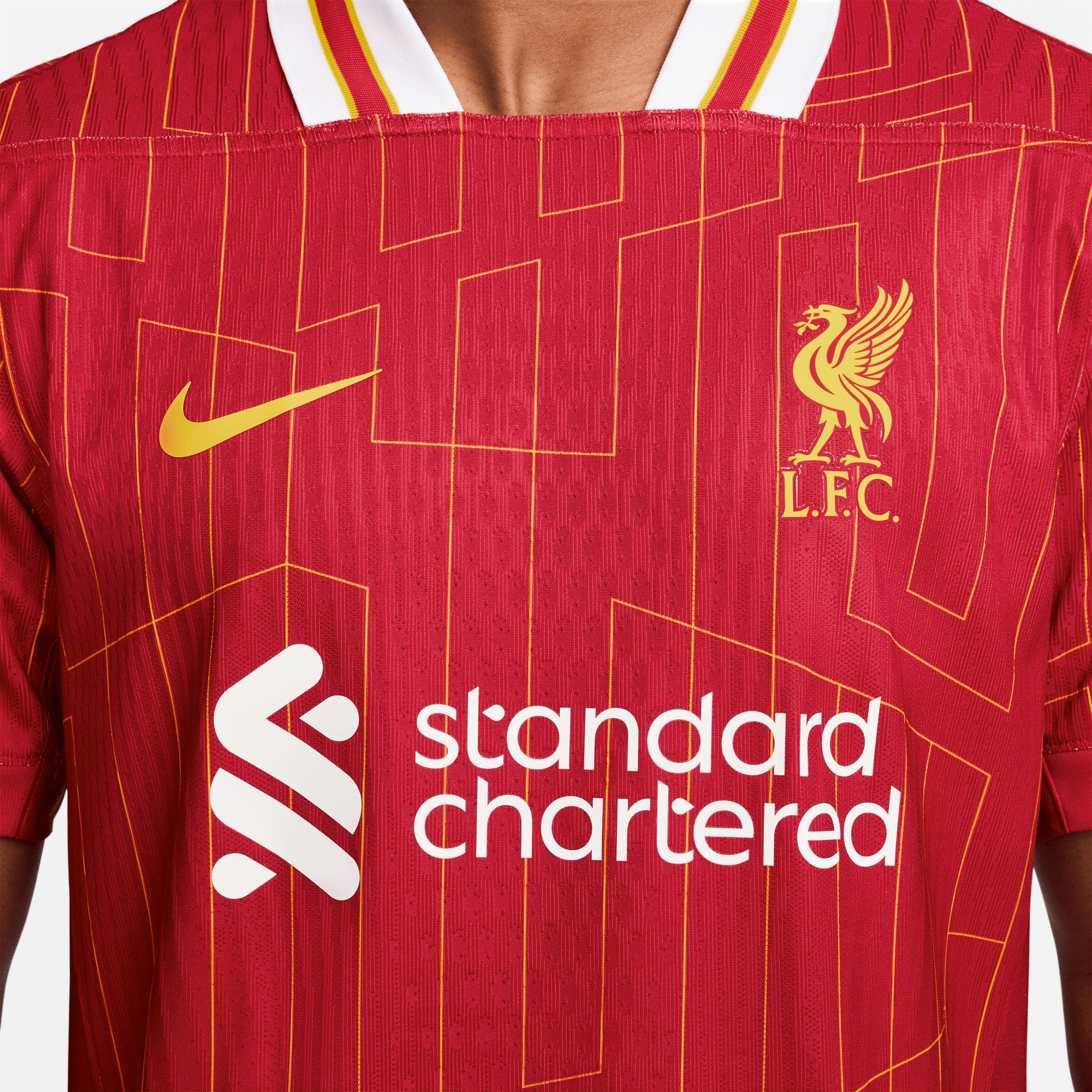 Nike Men's Liverpool 2024/25 Dri-FIT ADV Home Jersey Red/Yellow/White、mySite、bottomscart