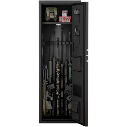 Heavey Duty,Large Size 5-8 Gun,Black Gun Cabinet with Electronic Password Keypad Lock,Unassembled Metal Rifle Gun Security Cabinet Safe Locker、、casual