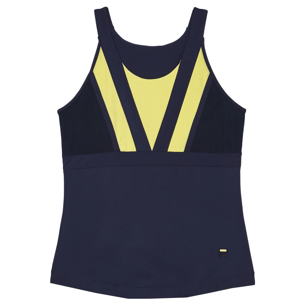 Fila Women's Alley Halter Tank - Fila Navy/Limoncello
