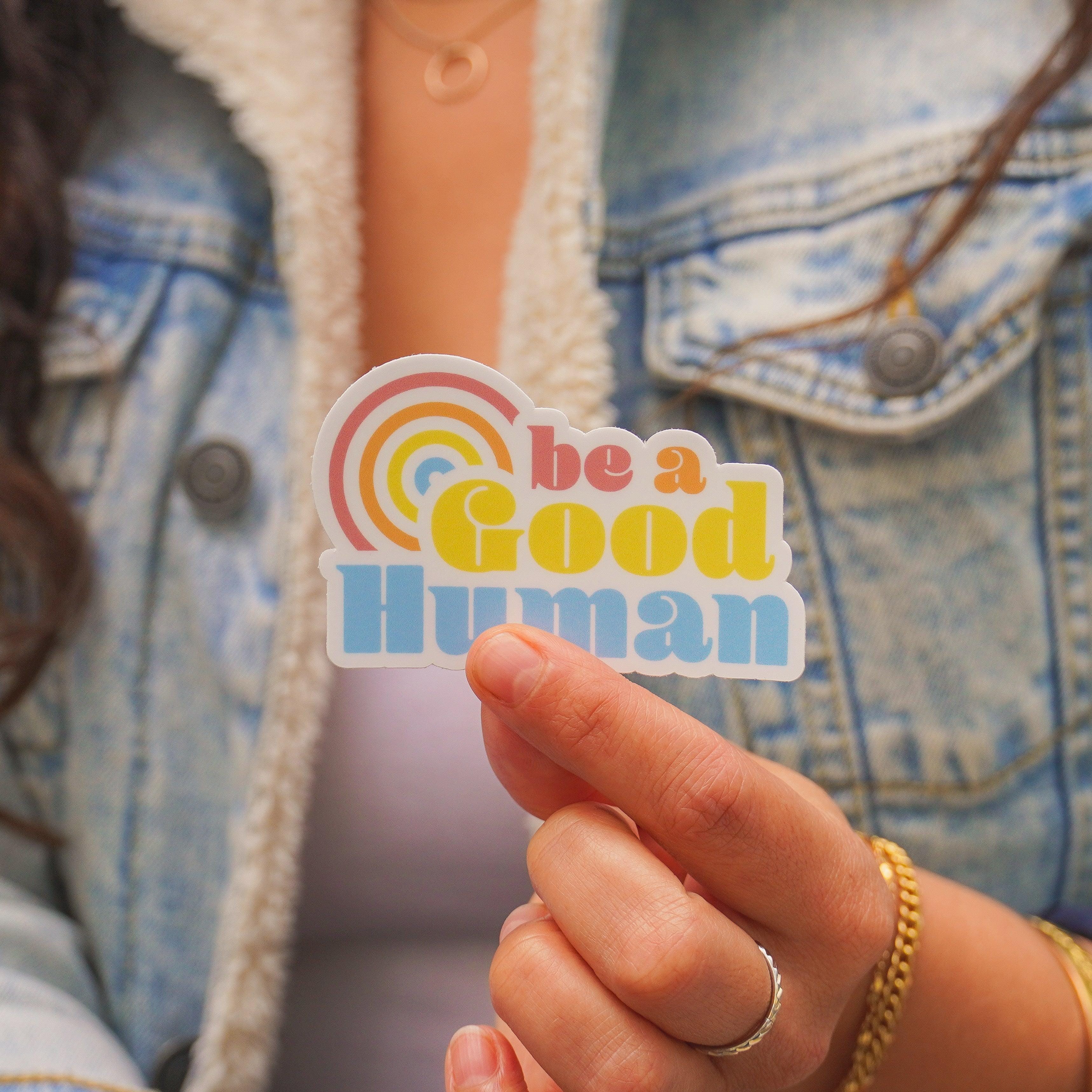  Be A Good Human Positivity Sticker、mySite、elrpsem3k