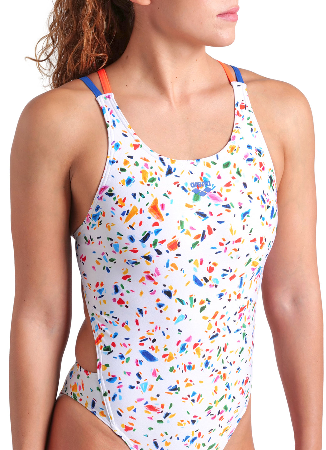 Arena Women's Confetti Tech Multi Back One Piece Swimsuit、mySite、noshort