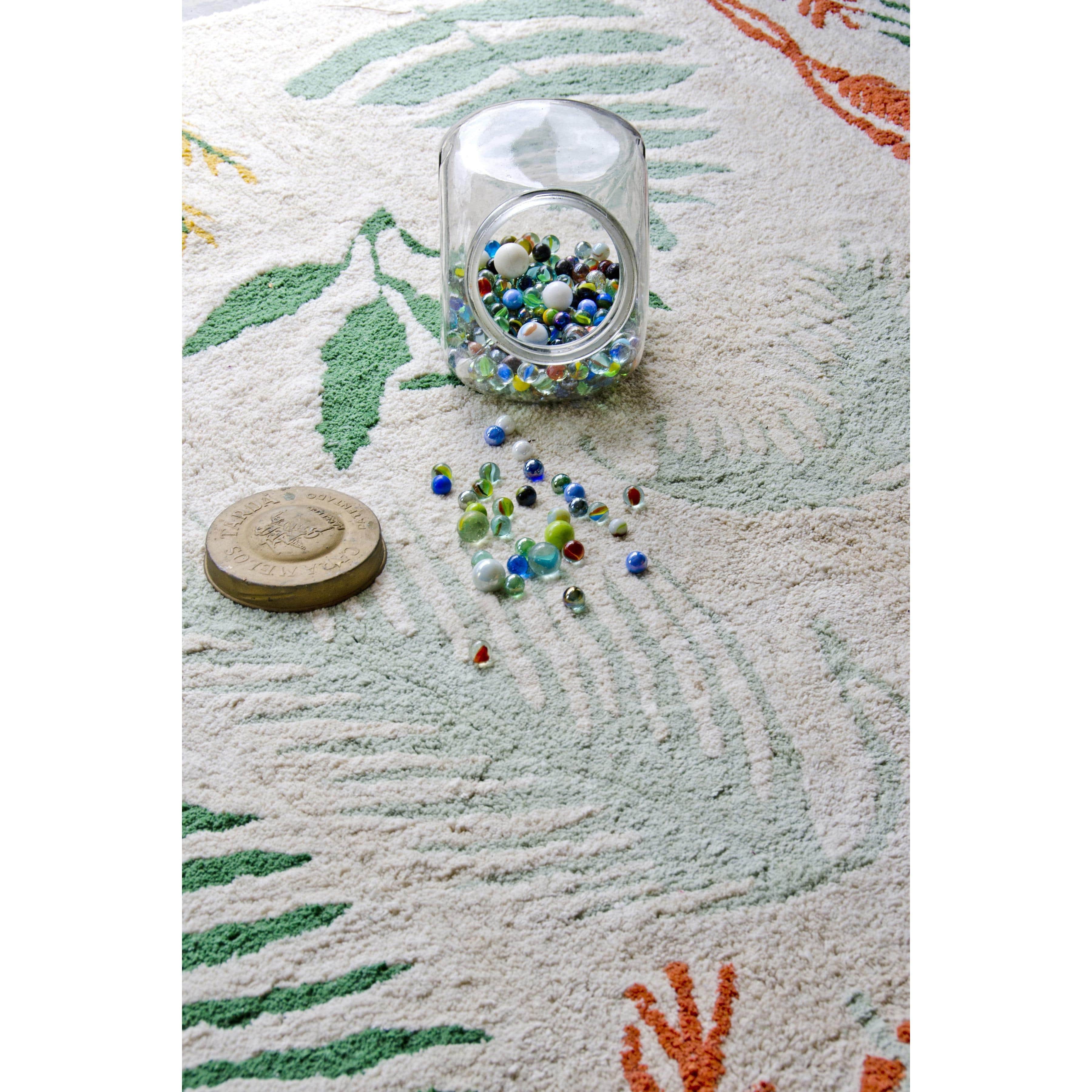 Botanic Plants Machine Washable Area Rug、mySite、gigharbornorthrealestate